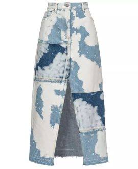 PINKO Elegant Denim Skirt with Sequin Details