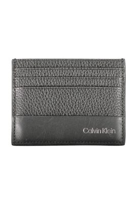 Calvin Klein Sleek Leather Card Holder in Timeless Black