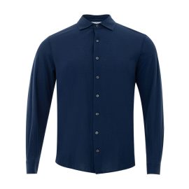 Gran Sasso Blue Cotton Shirt