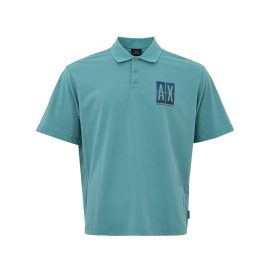 Armani Exchange Light Blue Cotton Polo Shirt