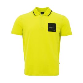 Armani Exchange Yellow Cotton Polo Shirt