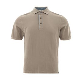 Gran Sasso Beige Cotton Polo Shirt