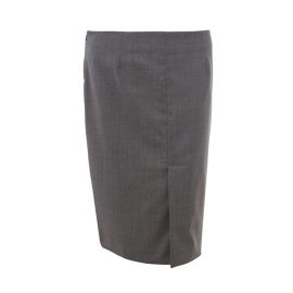 Lardini Gray Wool Skirt