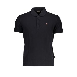 Napapijri Chic Contrast Detail Black Polo Shirt