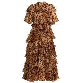 Dolce & Gabbana Brown Silk Dress