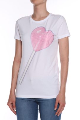 Love Moschino Chic Graphic Cotton Tee for Her