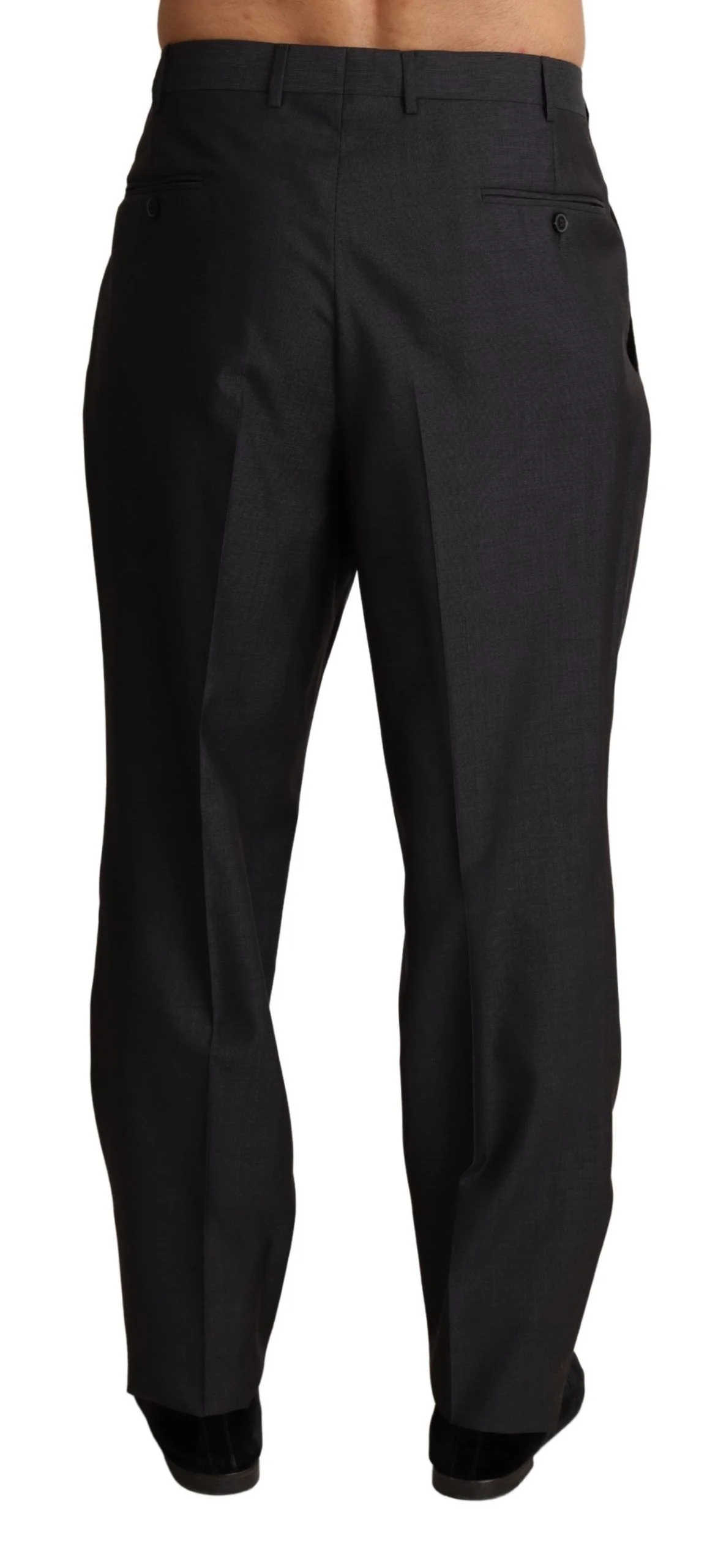 Dolce & Gabbana Gray Wool Blend Formal Trousers Pants - Image 3