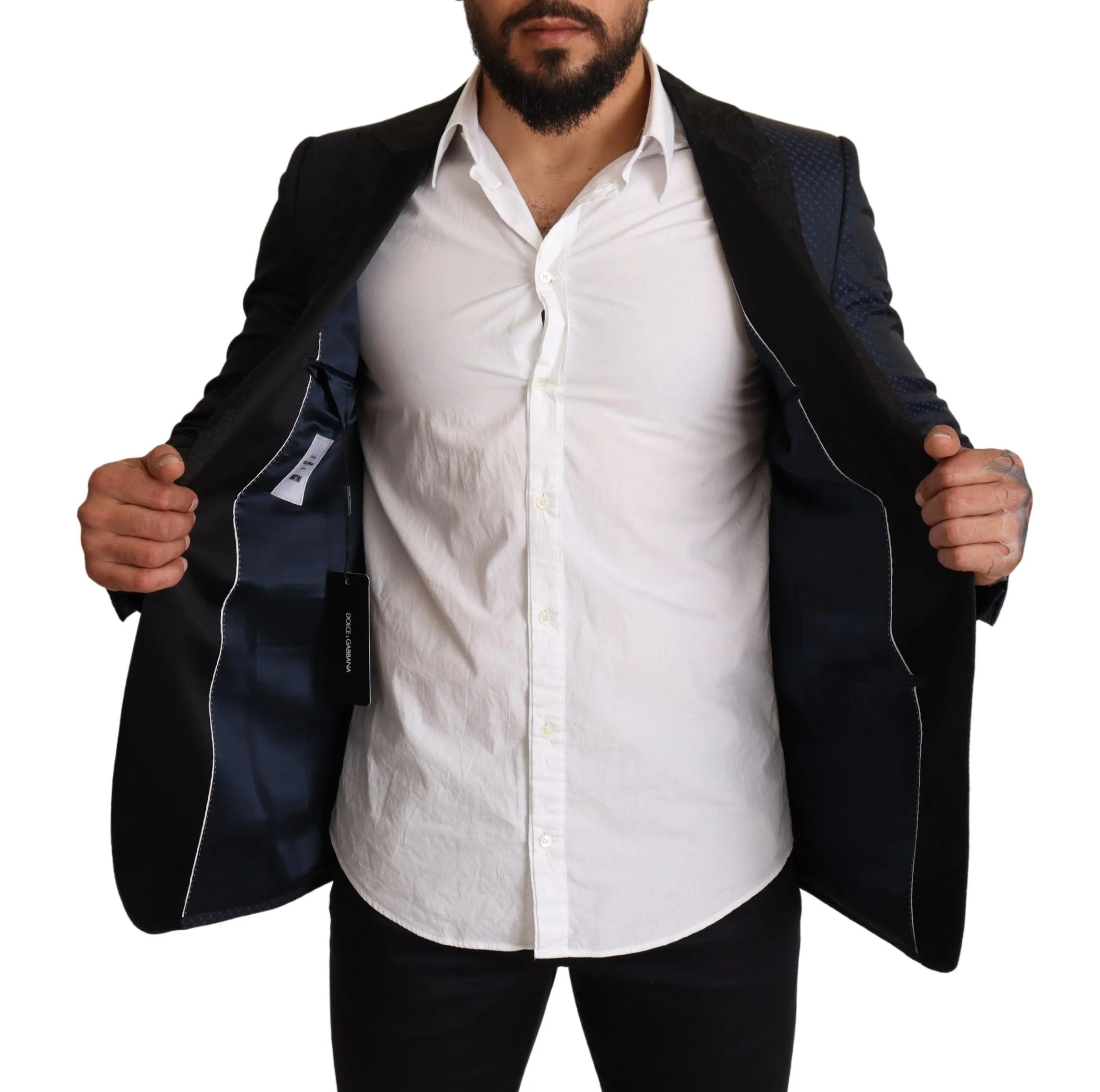 Dolce & Gabbana Blue Wool Slim Fit MARTINI Blazer Jacket - Image 6