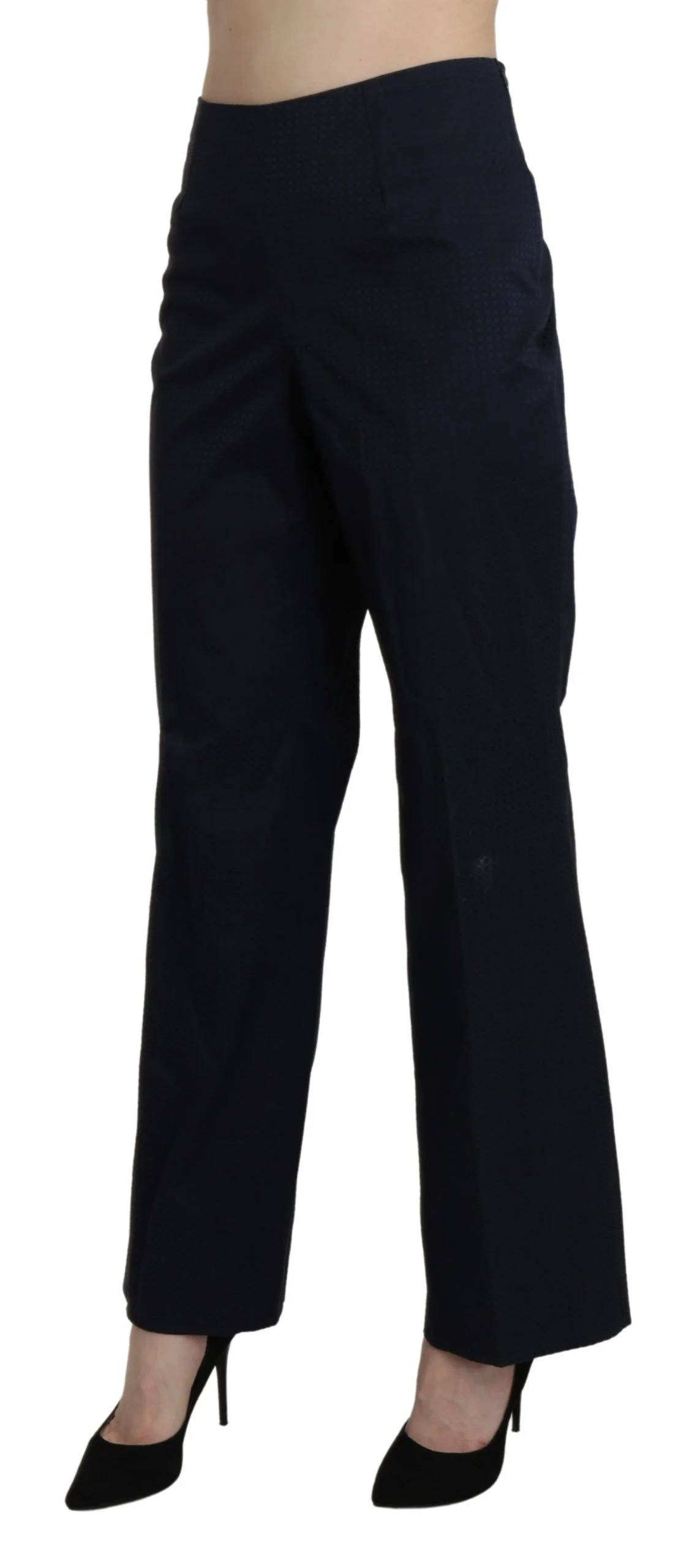 BENCIVENGA Navy Blue High Waist Straight Dress Trouser Pants - Image 2
