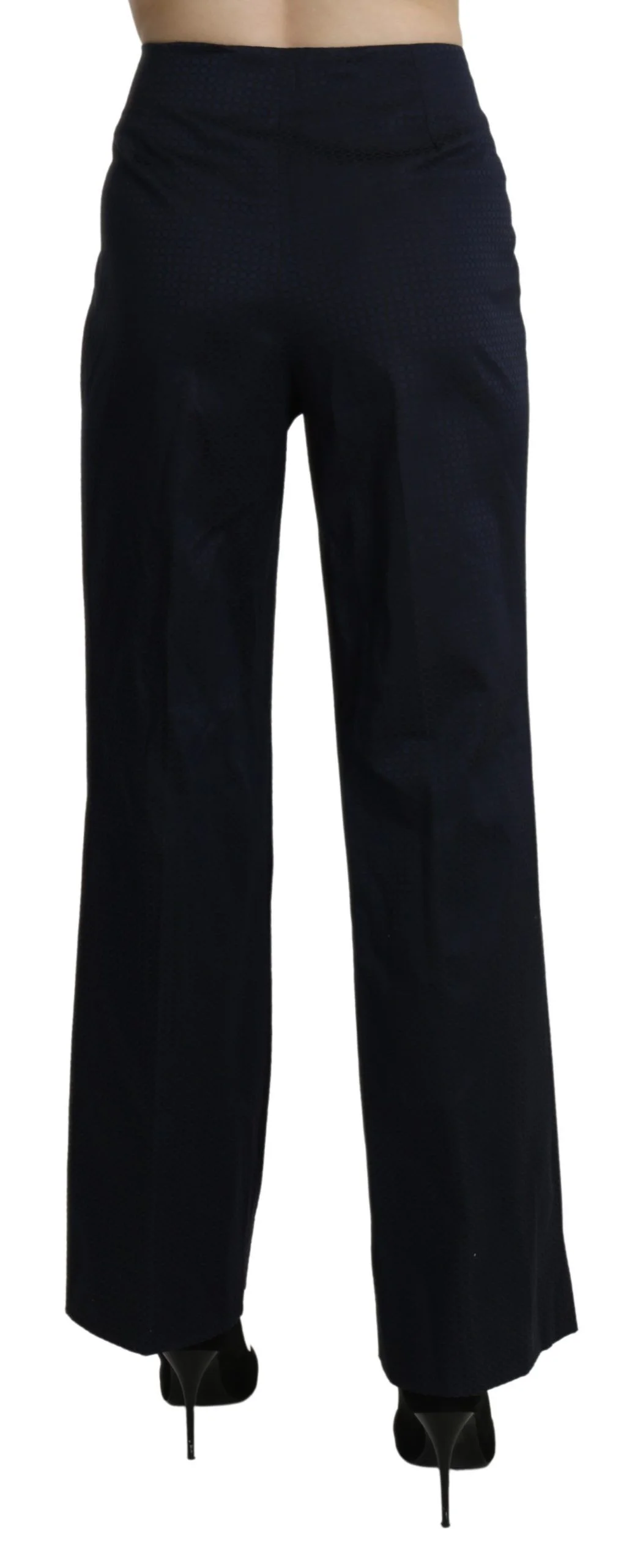 BENCIVENGA Navy Blue High Waist Straight Dress Trouser Pants - Image 3