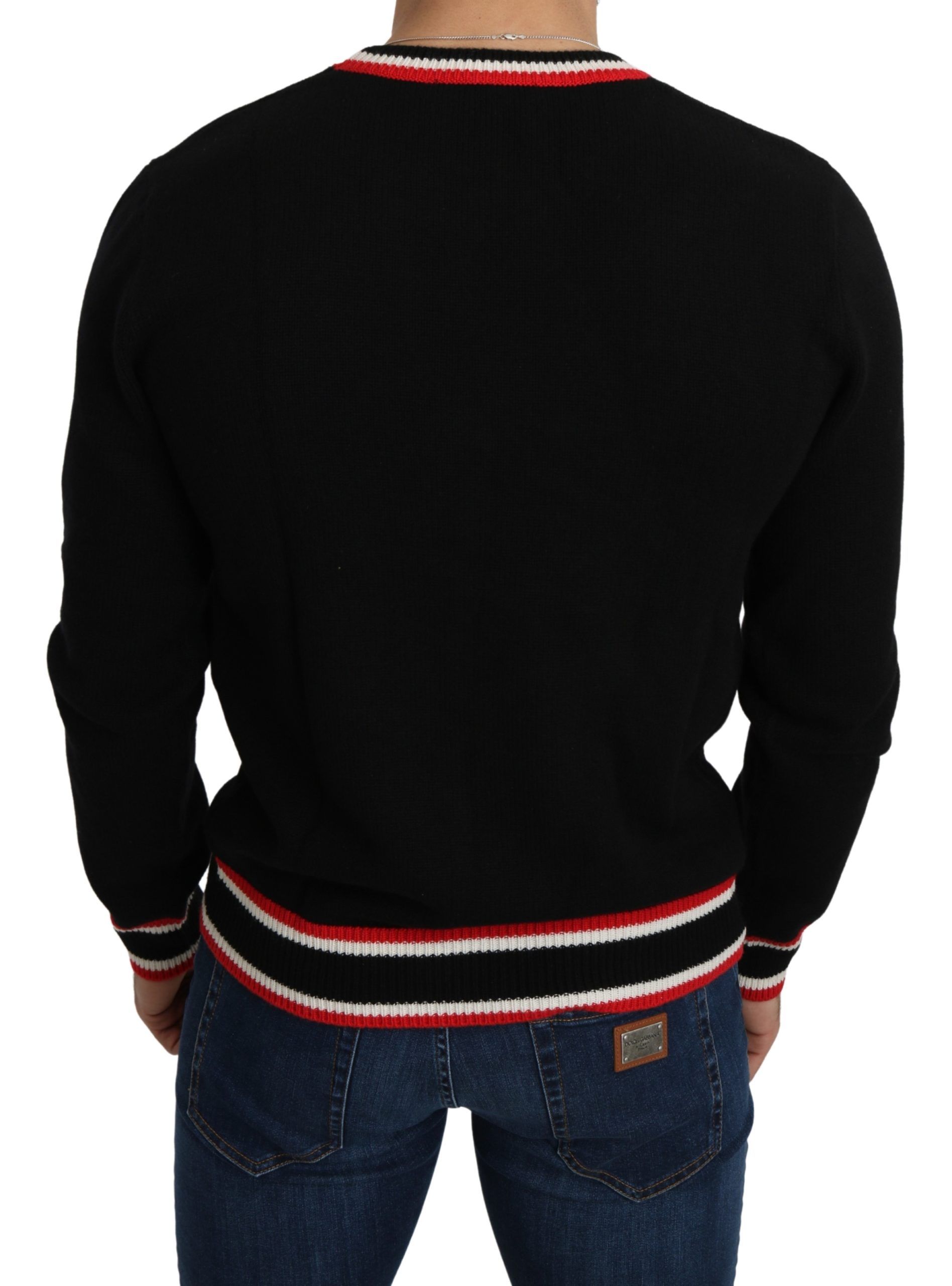 Dolce & Gabbana Black Cashmere Pig of the Year Pullover Sweater - Image 3