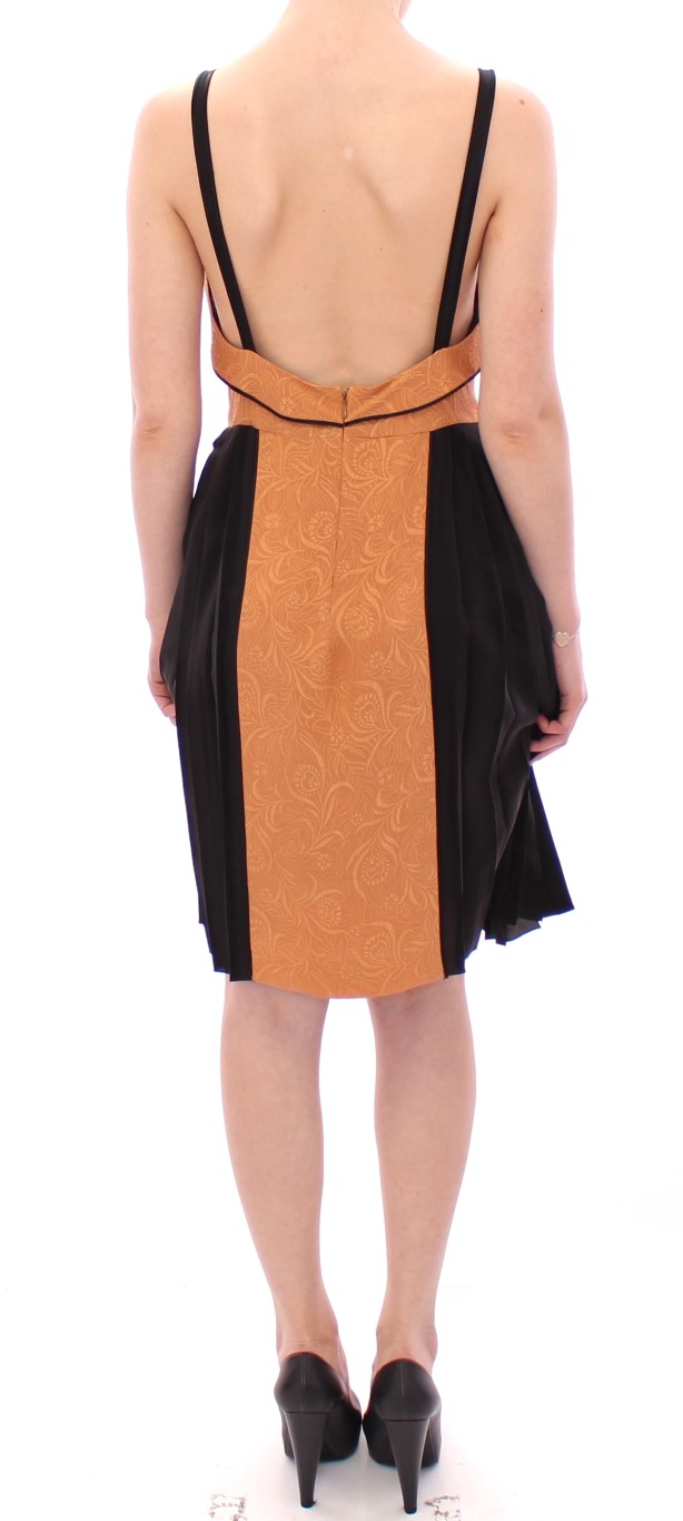 FILOS Black Bronze Silk Sleeveless Above Sheath Dress - Image 3