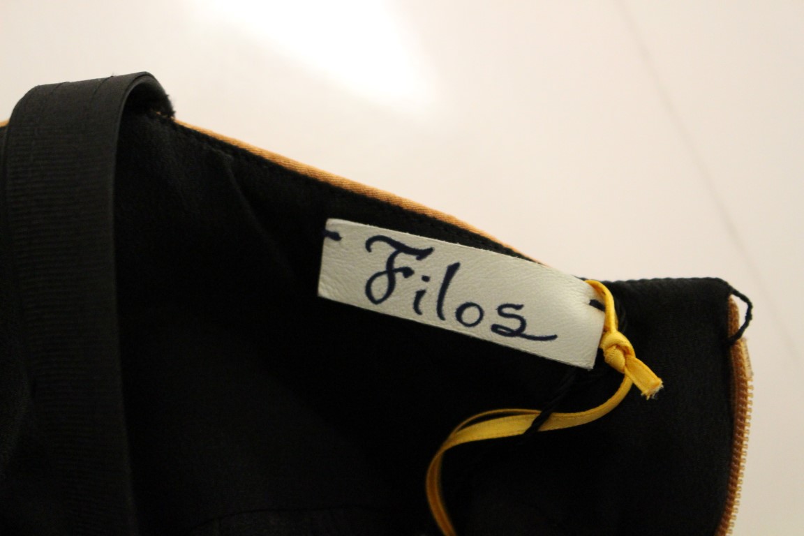 FILOS Black Bronze Silk Sleeveless Above Sheath Dress - Image 8