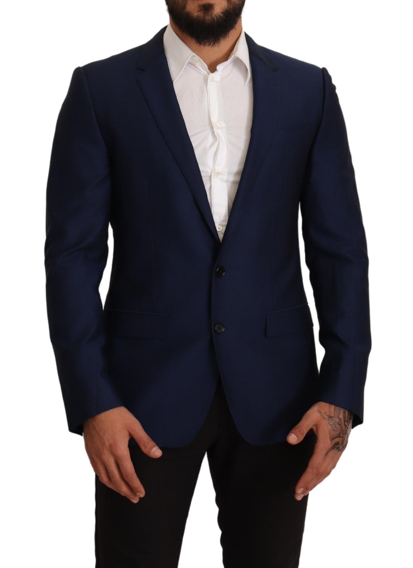 Dolce & Gabbana Navy Blue Slim Fit Jacket MARTINI Blazer - Image 3