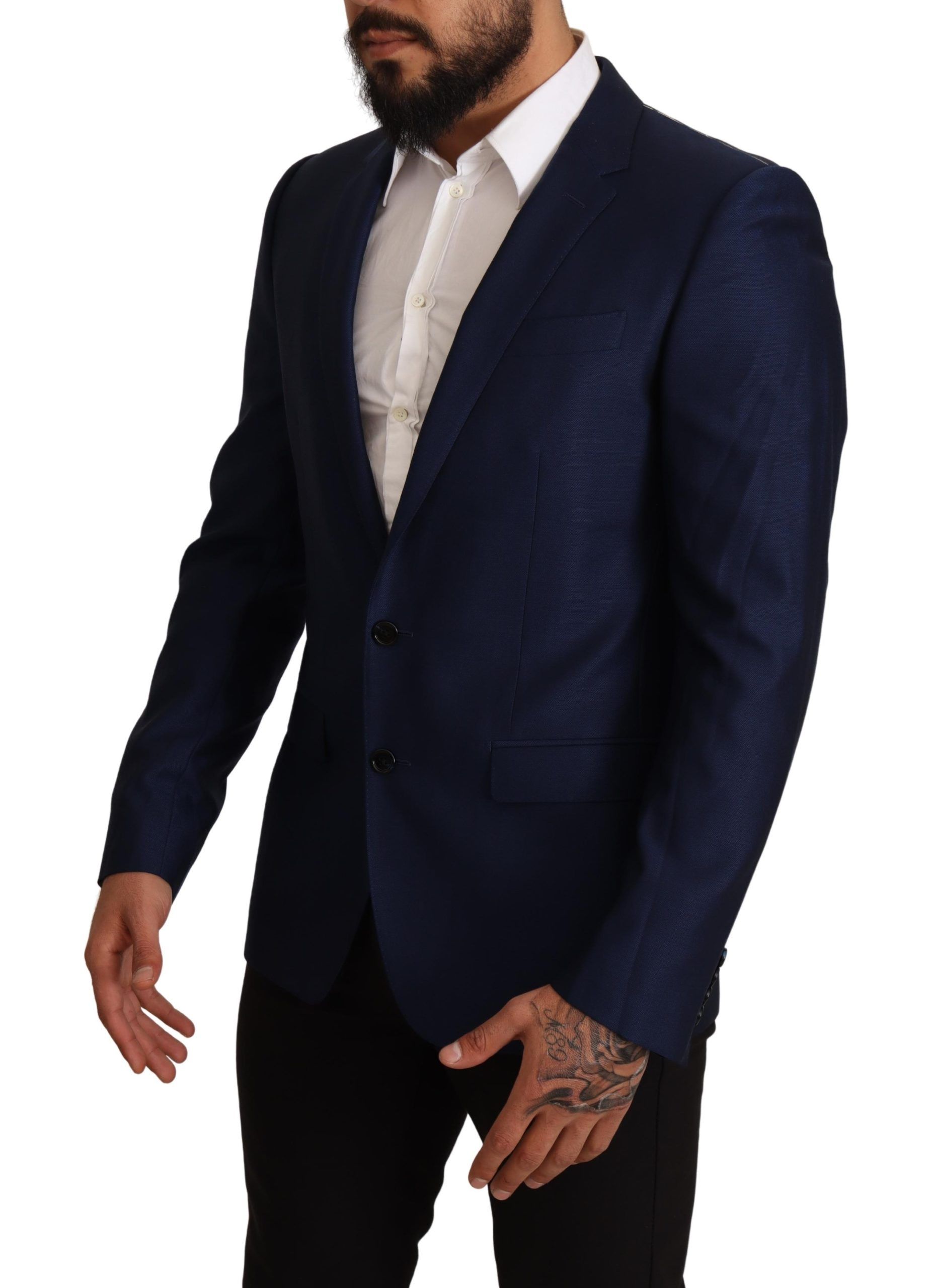 Dolce & Gabbana Navy Blue Slim Fit Jacket MARTINI Blazer - Image 6