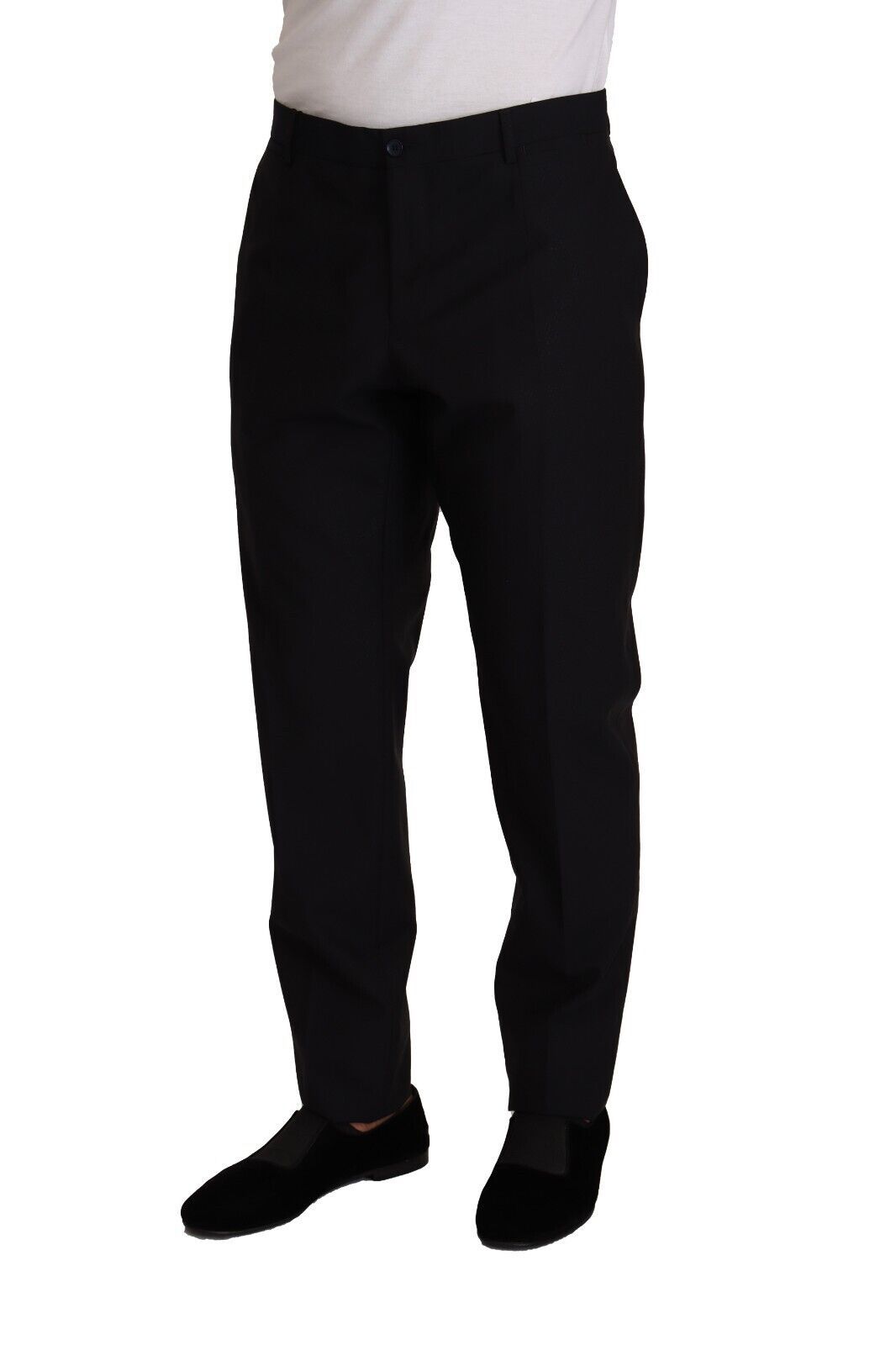 Dolce & Gabbana Blue Wool Silk Formal Trouser Dress Pants - Image 2