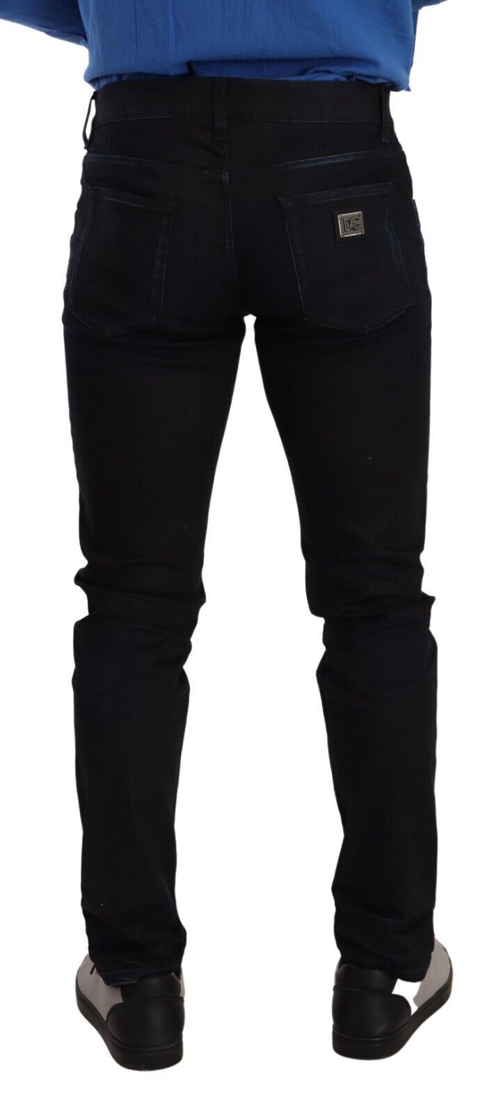 Dolce & Gabbana Blue Cotton Stretch Skinny Denim Trouser Jeans - Image 3