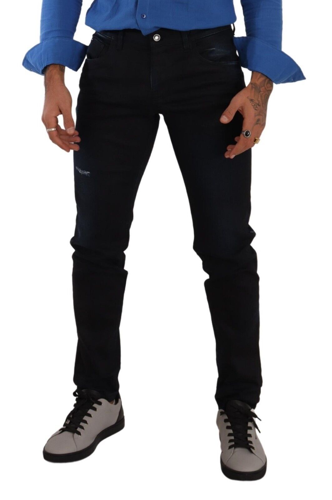 Dolce & Gabbana Blue Cotton Stretch Skinny Denim Trouser Jeans - Image 4