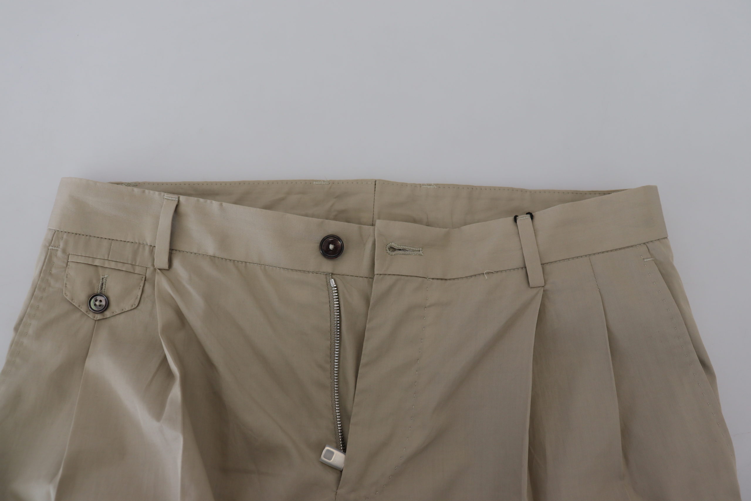 Dolce & Gabbana Beige Cotton Slim Fit Men Pants - Image 5