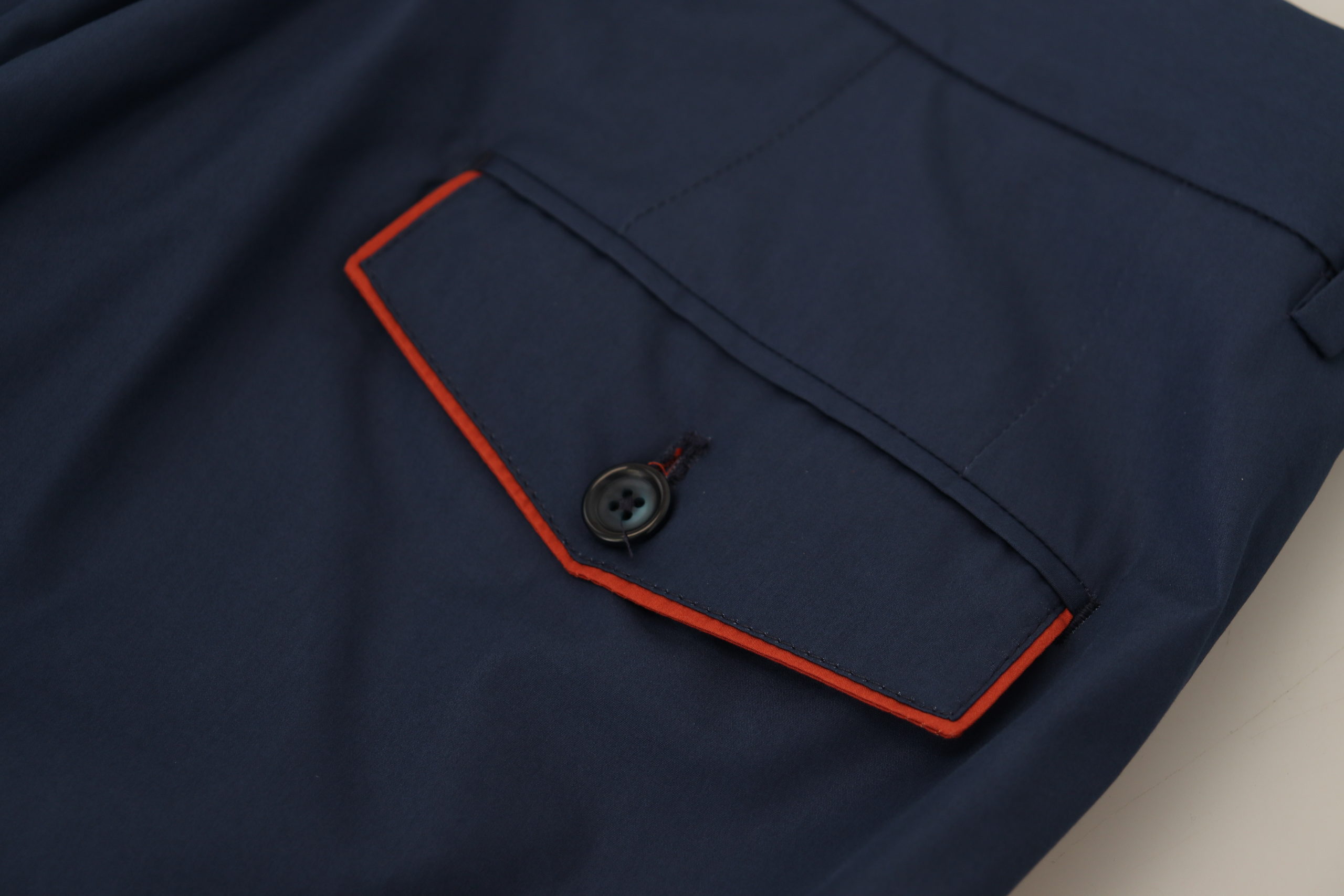 Dolce & Gabbana Blue Cotton Chino Formal Pants - Image 8