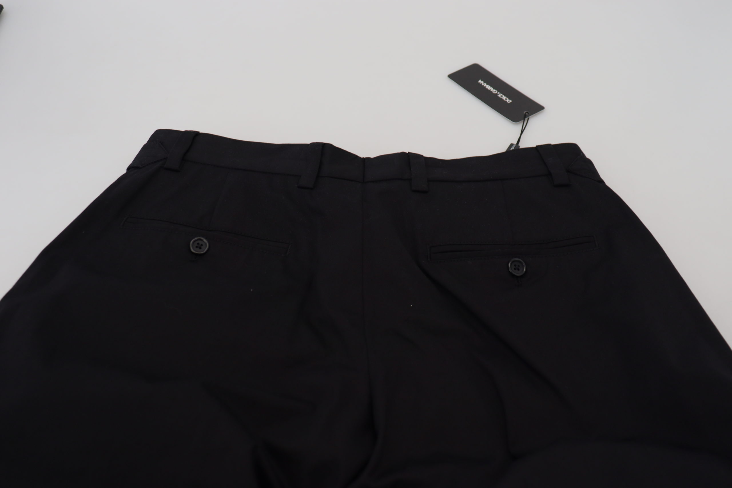 Dolce & Gabbana Black Cotton Chino Formal Pants - Image 6