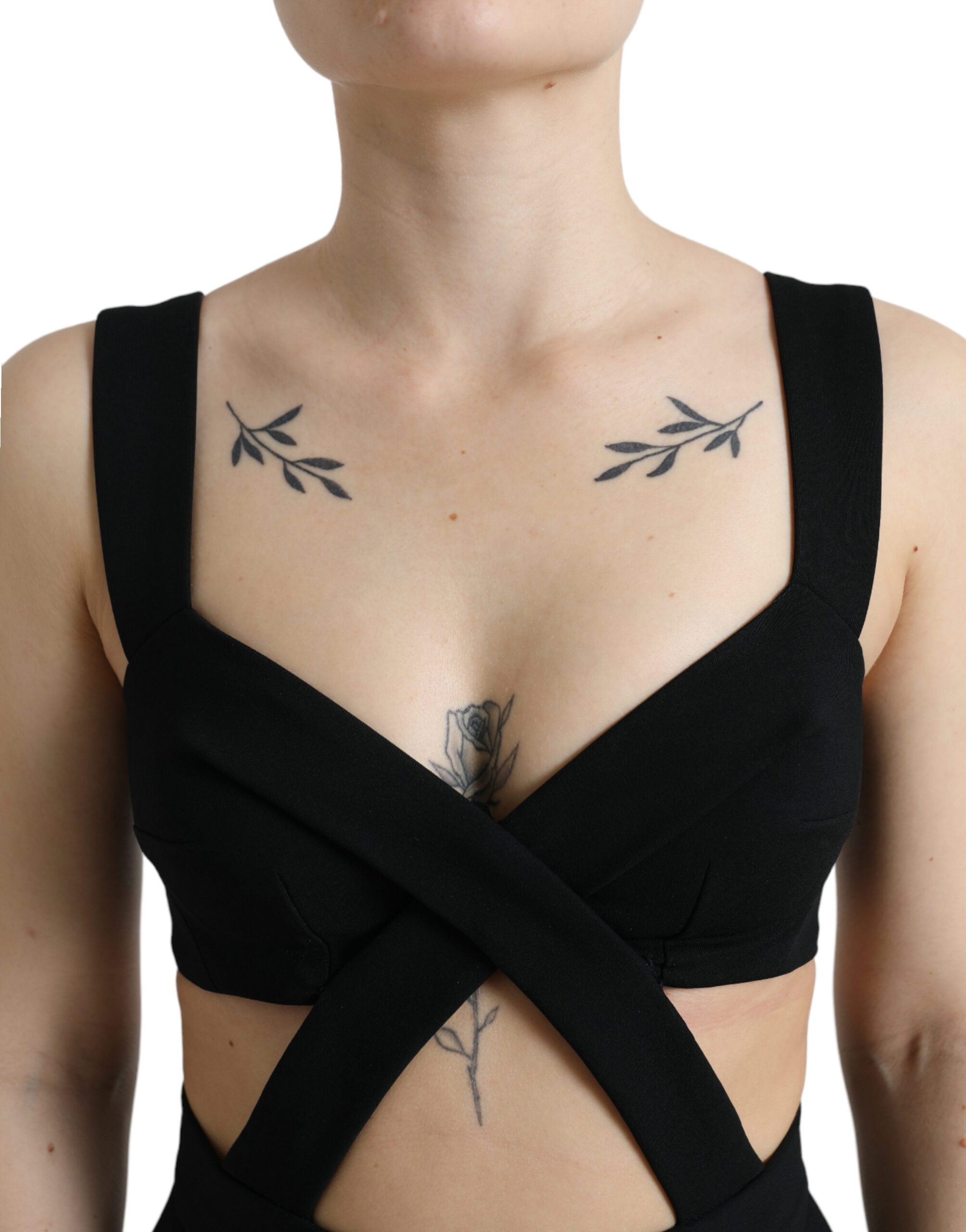 Dolce & Gabbana Black Cut Out Sleeveless Bodycon Midi Dress - Image 4