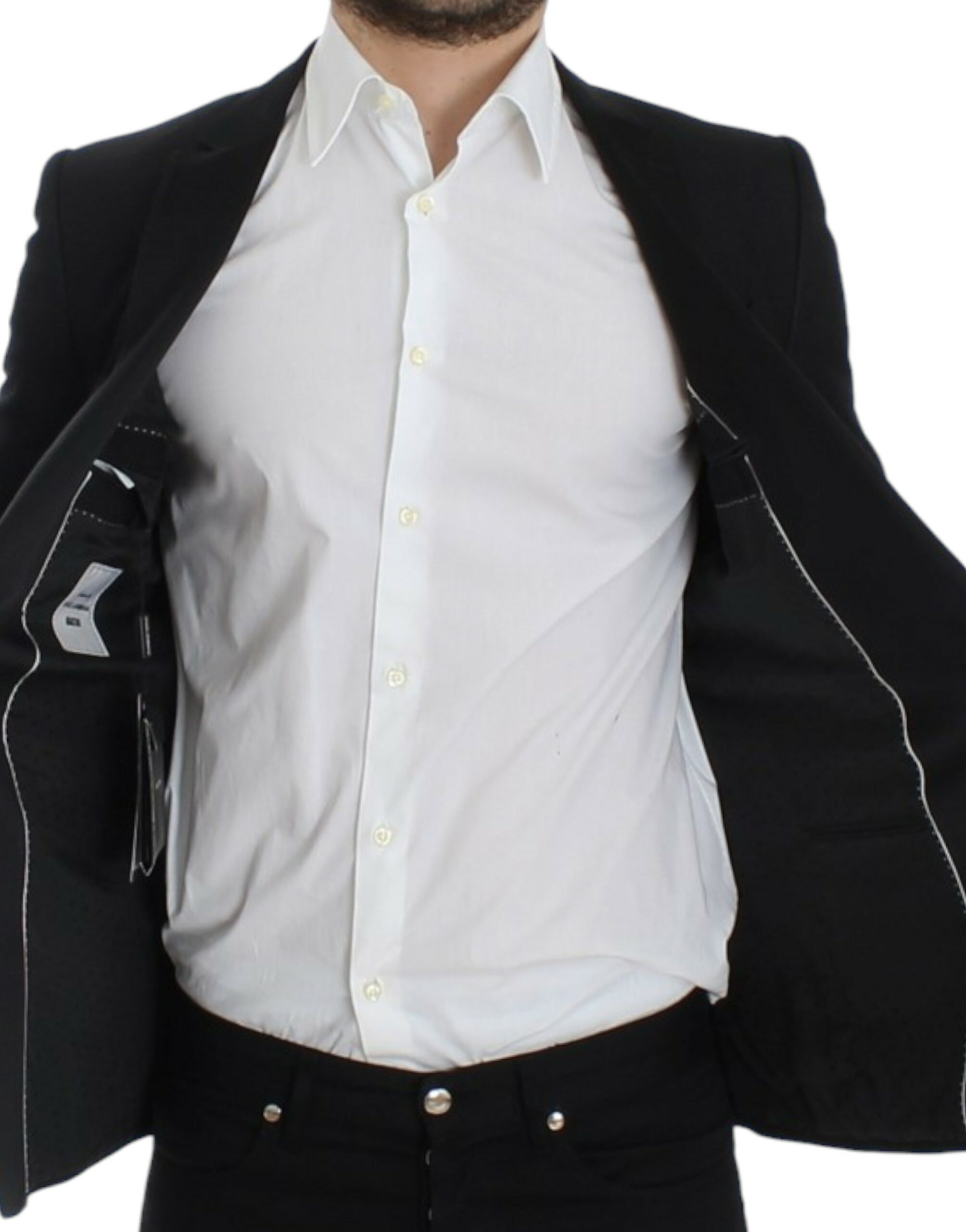 Dolce & Gabbana Black wool MARTINI slim blazer - Image 7