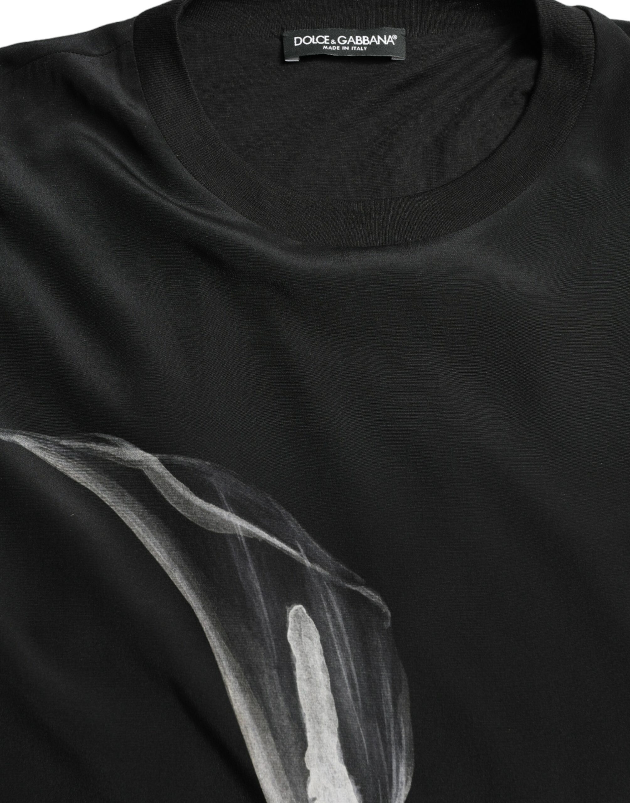 Dolce & Gabbana Black Floral Print Crewneck Pullover Sweater - Image 6