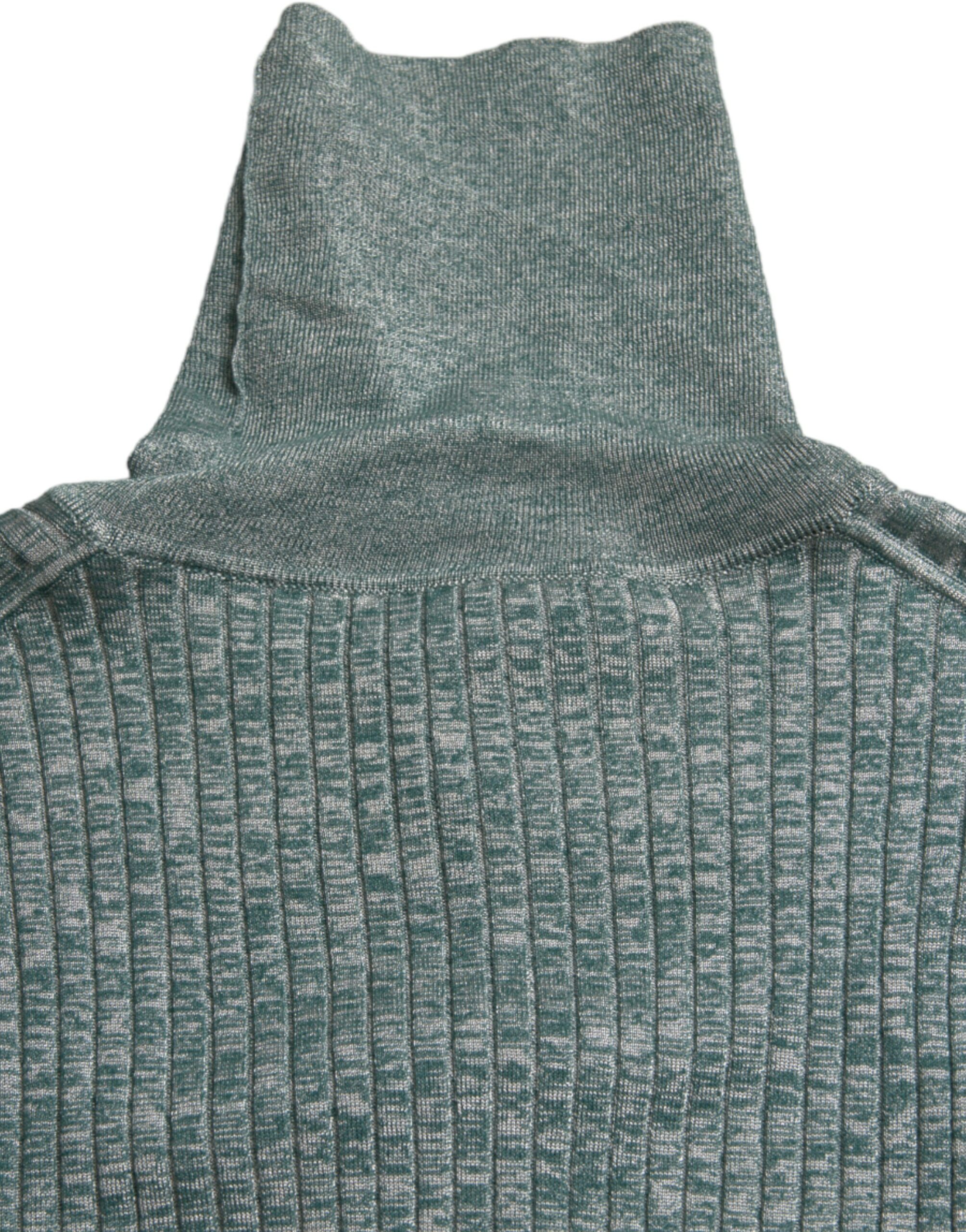 Dolce & Gabbana Green Polyester Turtleneck Pullover Sweater - Image 6