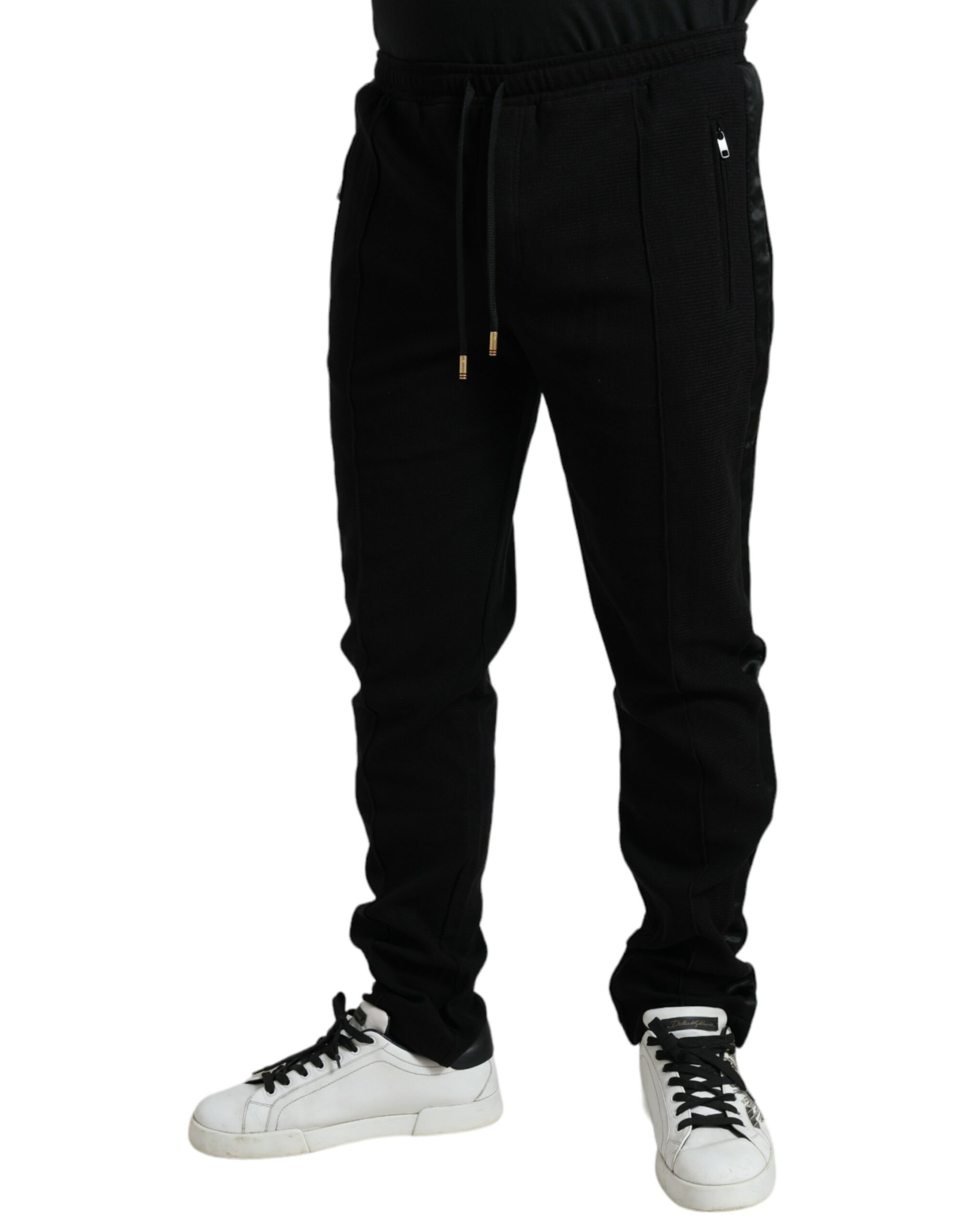 Dolce & Gabbana Black Cotton Blend Jogger Sweatpants Pants - Image 2