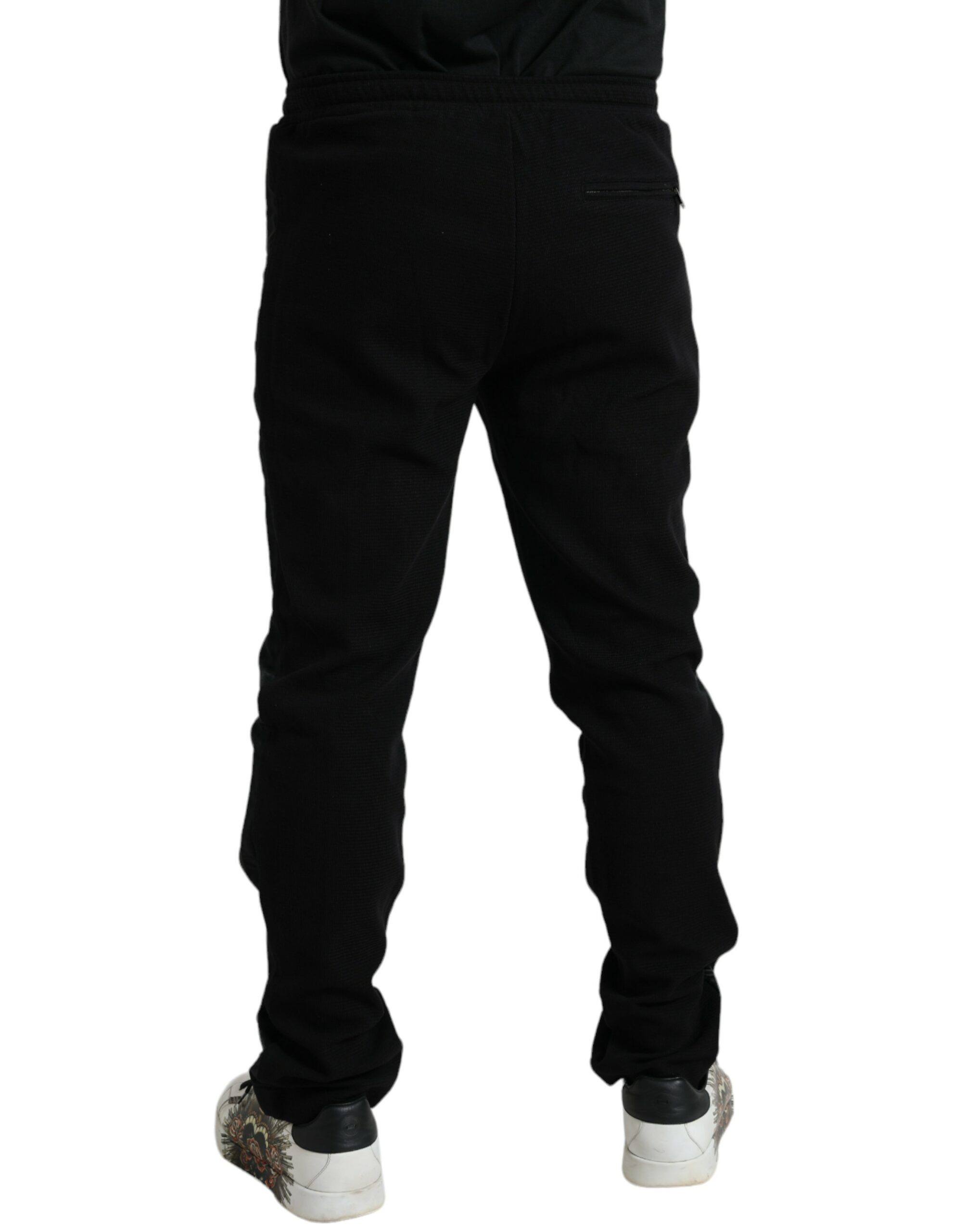 Dolce & Gabbana Black Cotton Blend Jogger Sweatpants Pants - Image 3