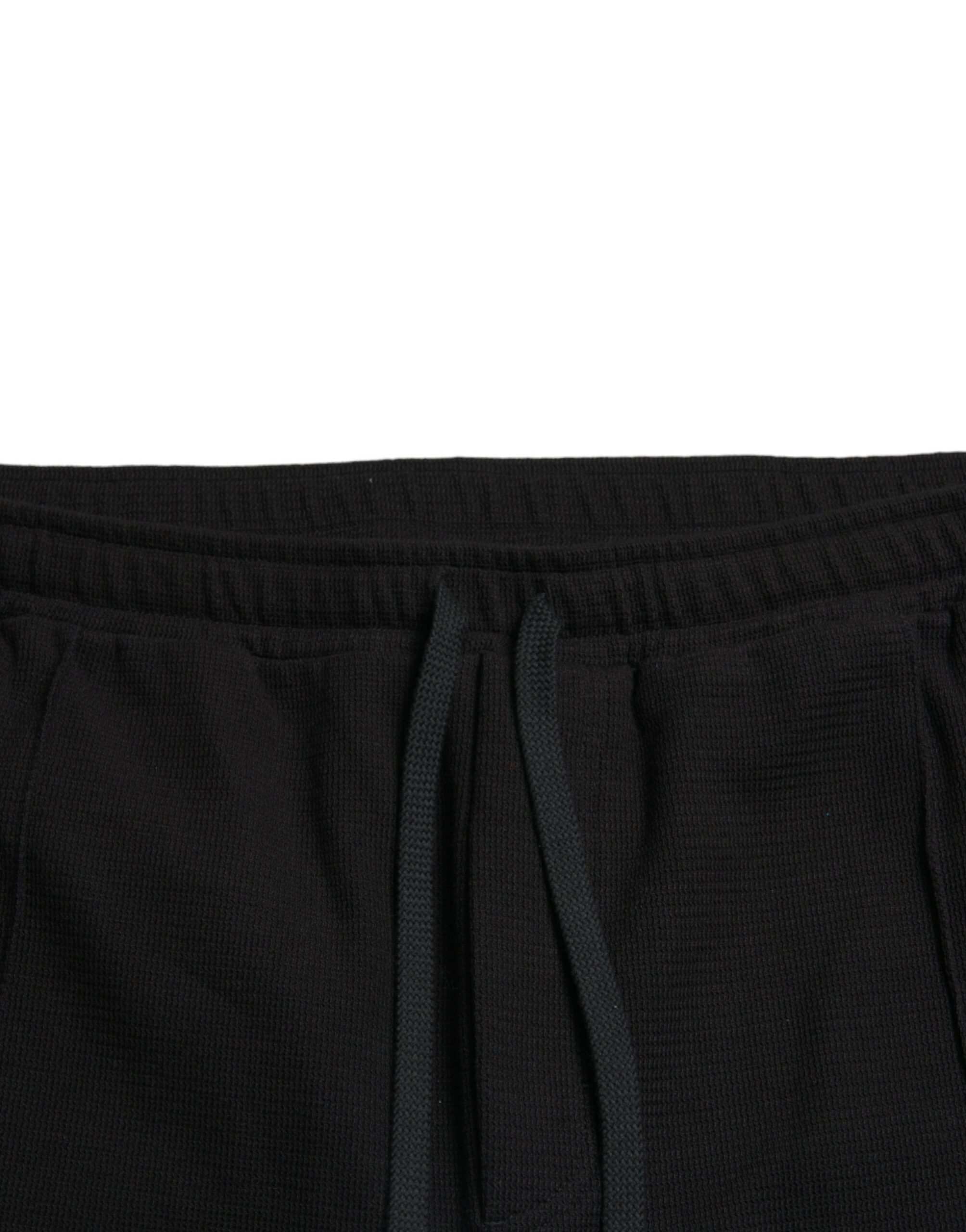 Dolce & Gabbana Black Cotton Blend Jogger Sweatpants Pants - Image 5