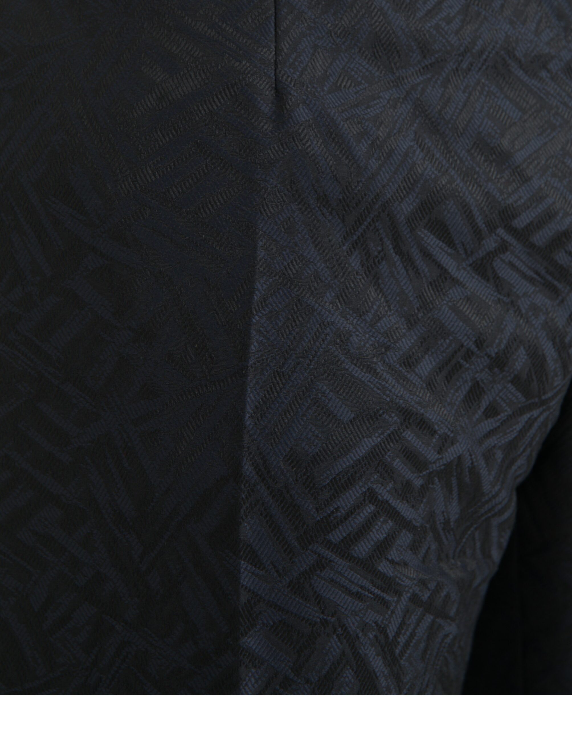 Dolce & Gabbana Blue Brocade Wool Skinny Men Dress Pants - Image 4