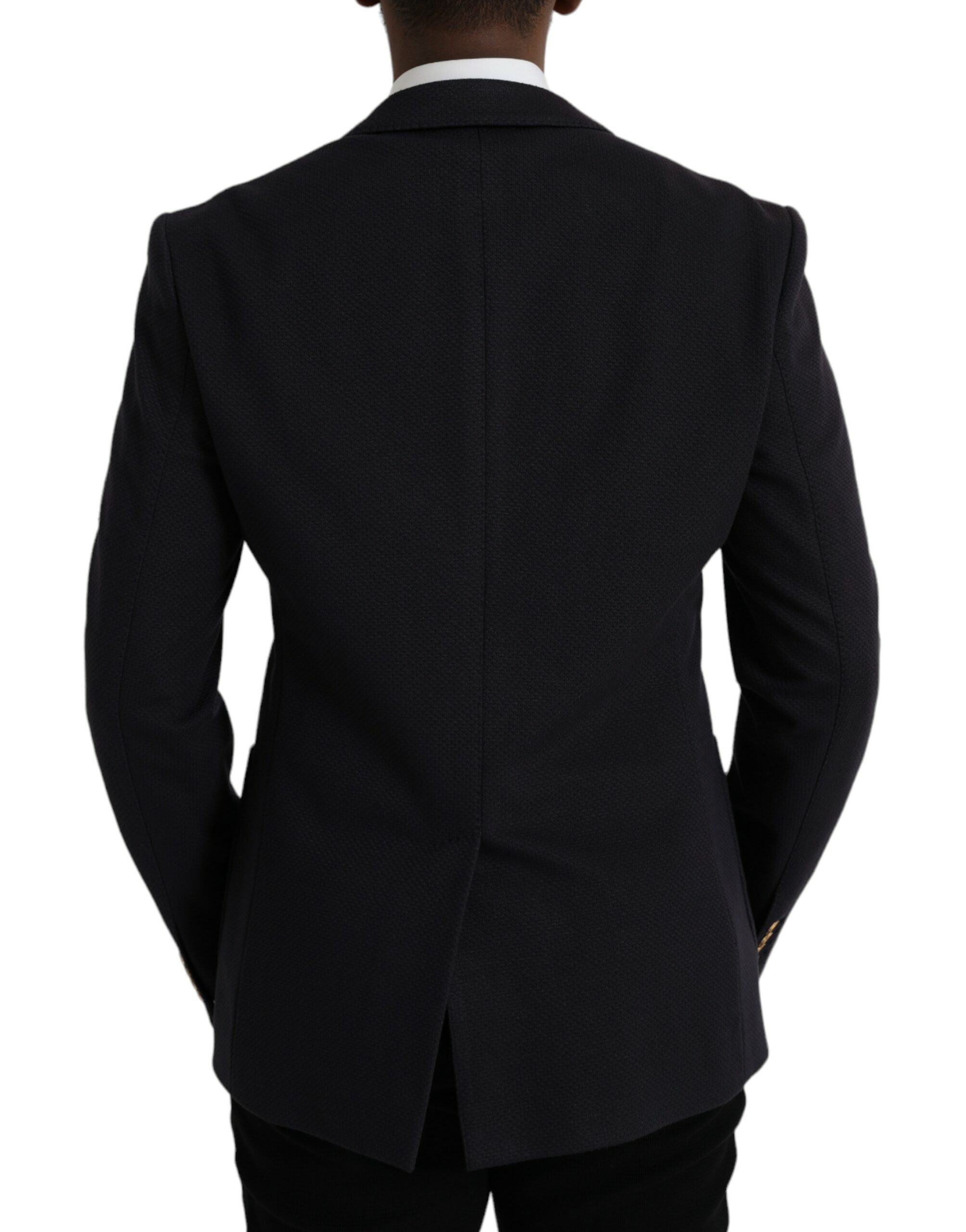 Dolce & Gabbana Dark Blue Crown Bee Double Breasted Blazer - Image 3