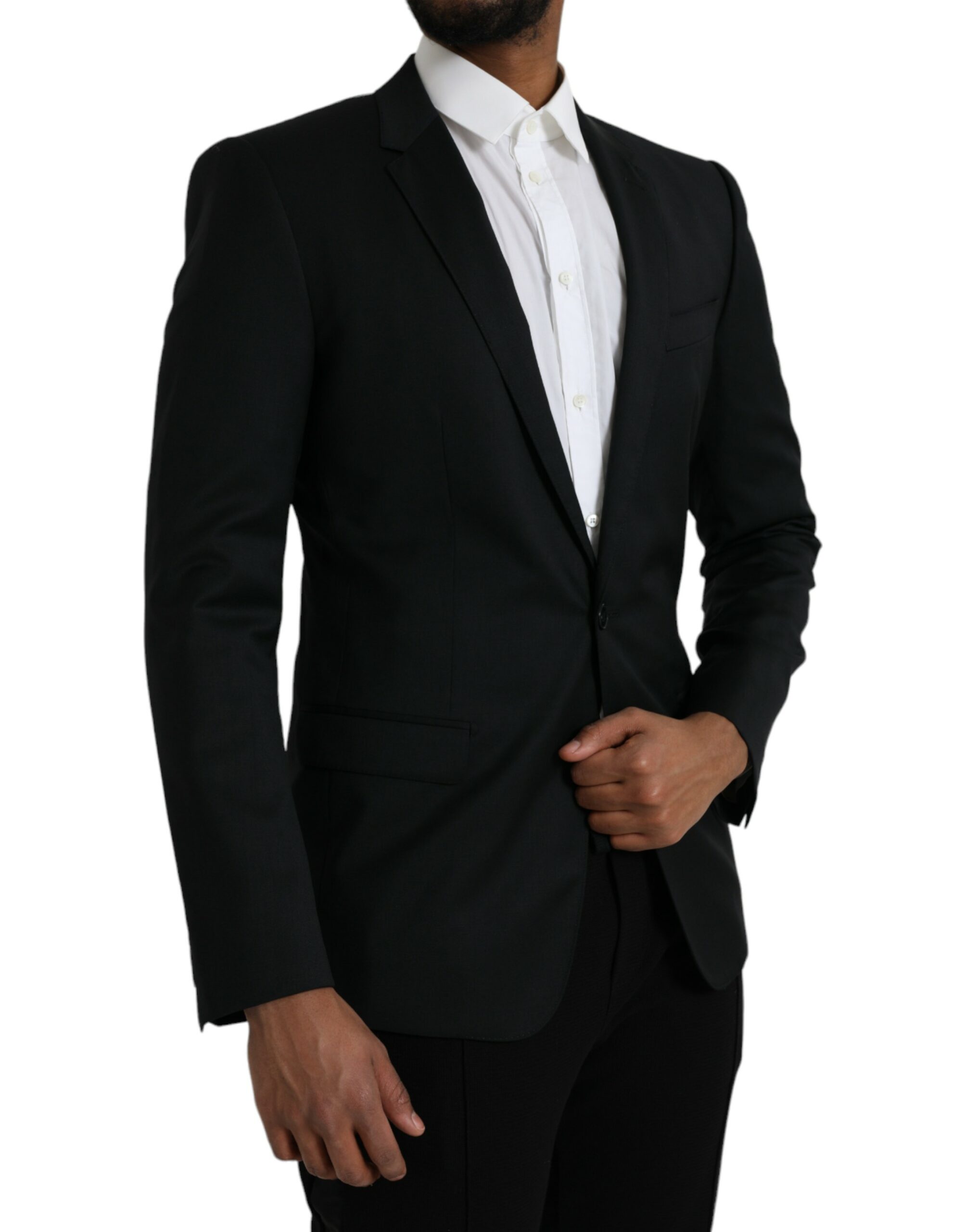 Dolce & Gabbana Black Wool MARTINI Single Breasted Blazer - Image 2