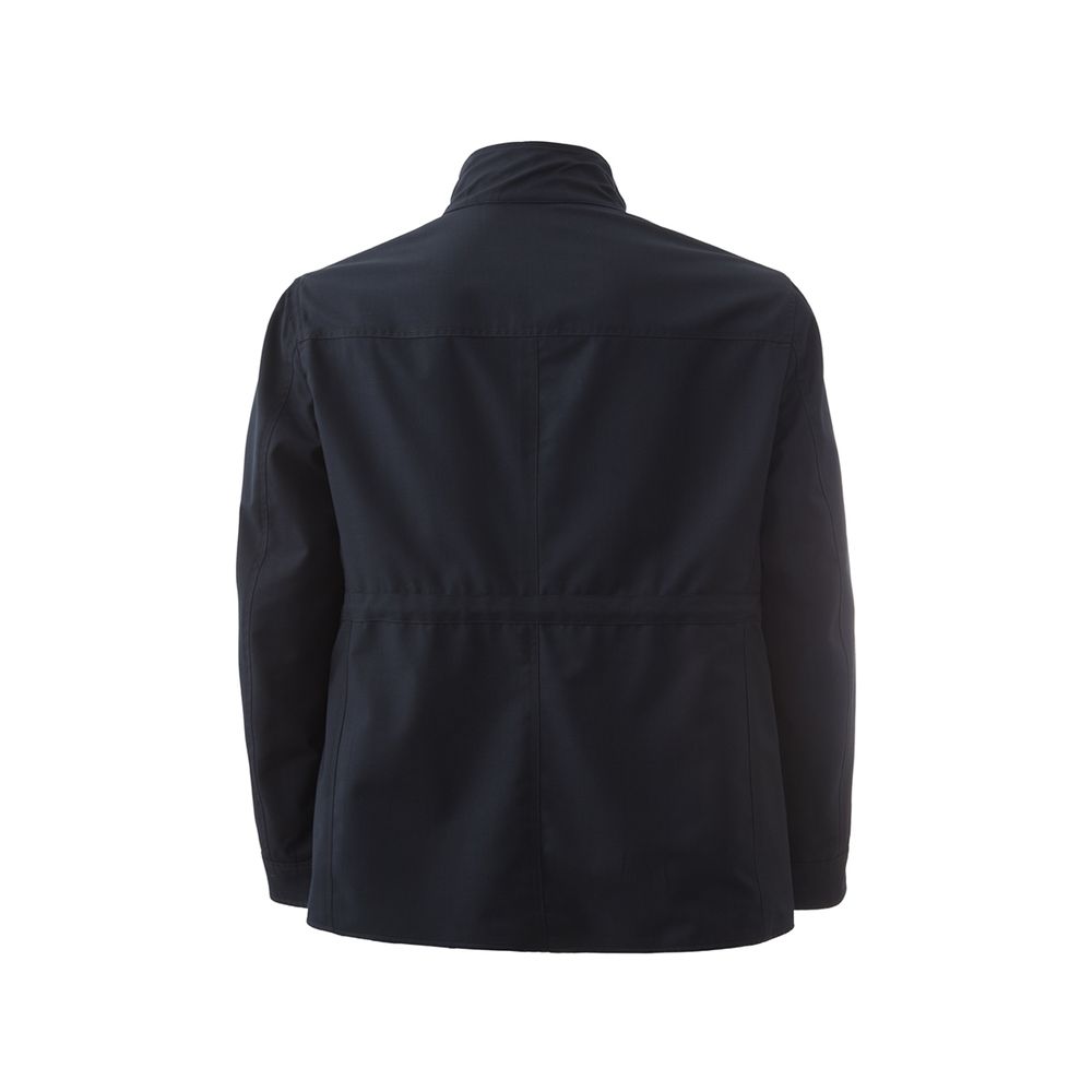 Lardini Blue Wool Coat - Image 2