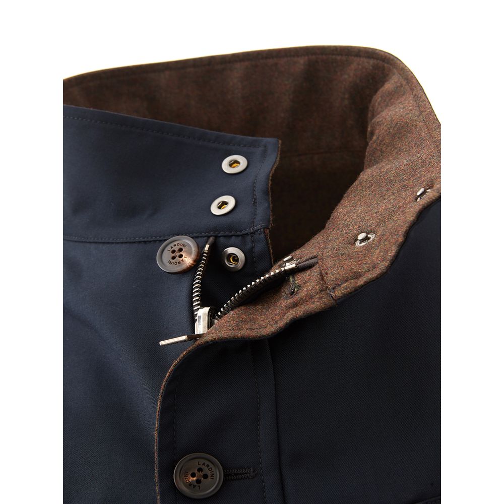 Lardini Blue Wool Coat - Image 3