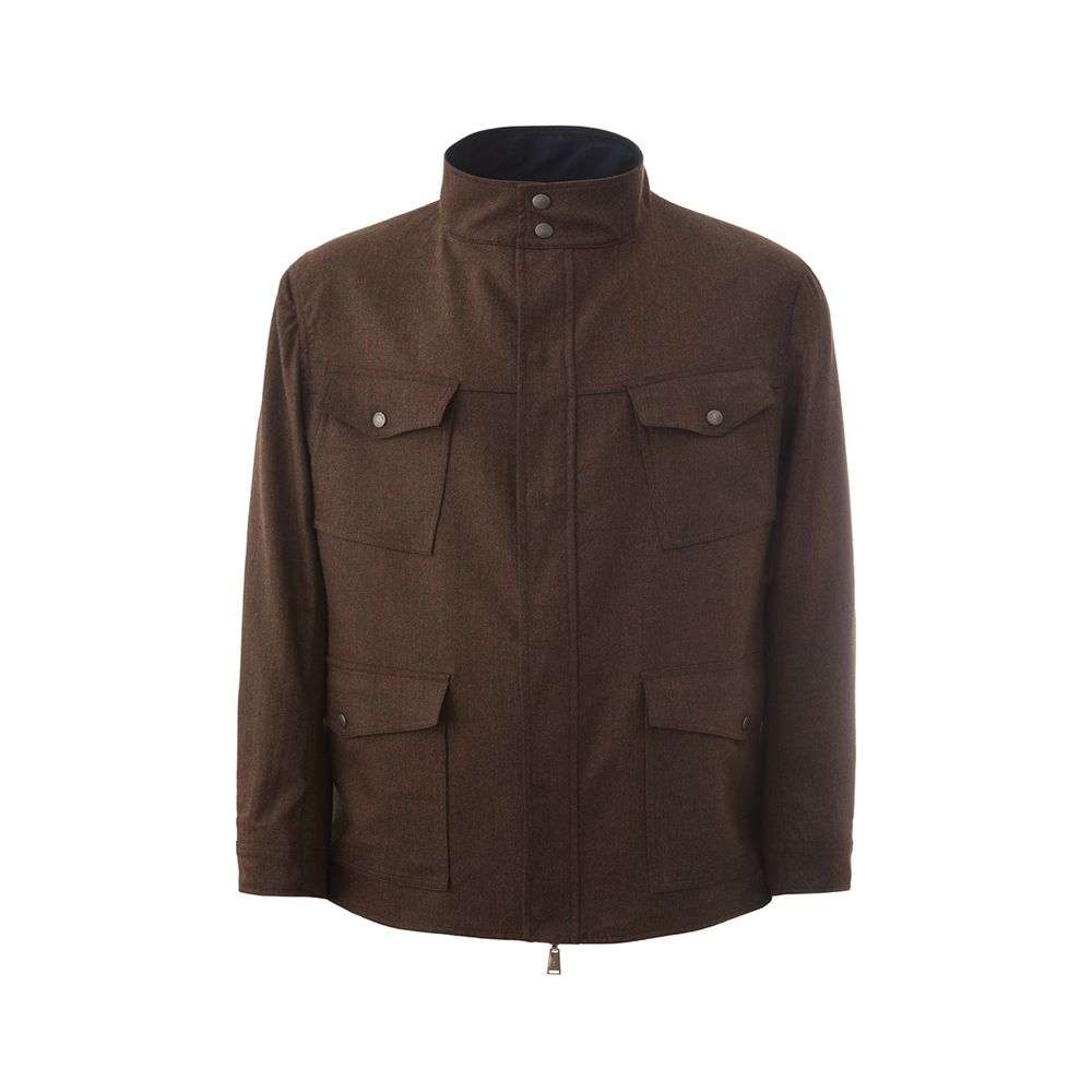 Lardini Blue Wool Coat - Image 4