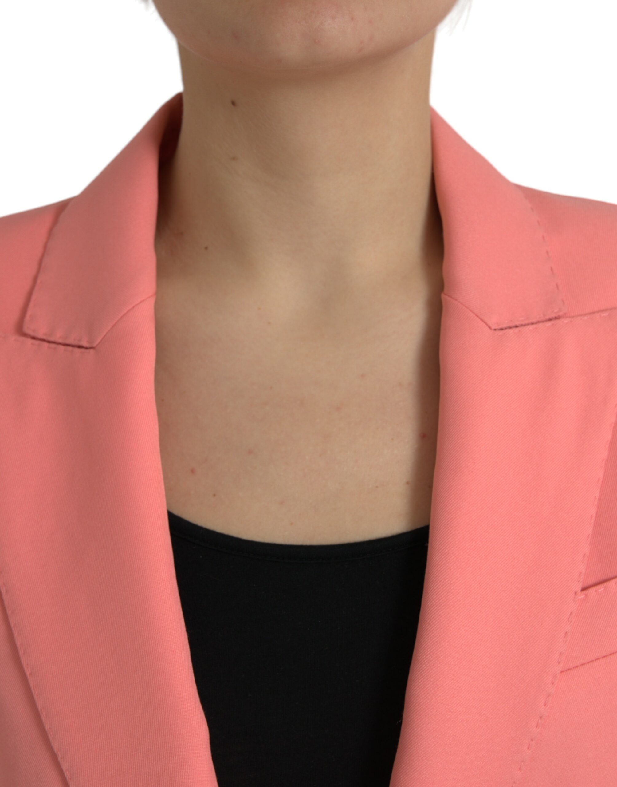 Dolce & Gabbana Pink Polyester Single Breasted Blazer Jacket - Image 4