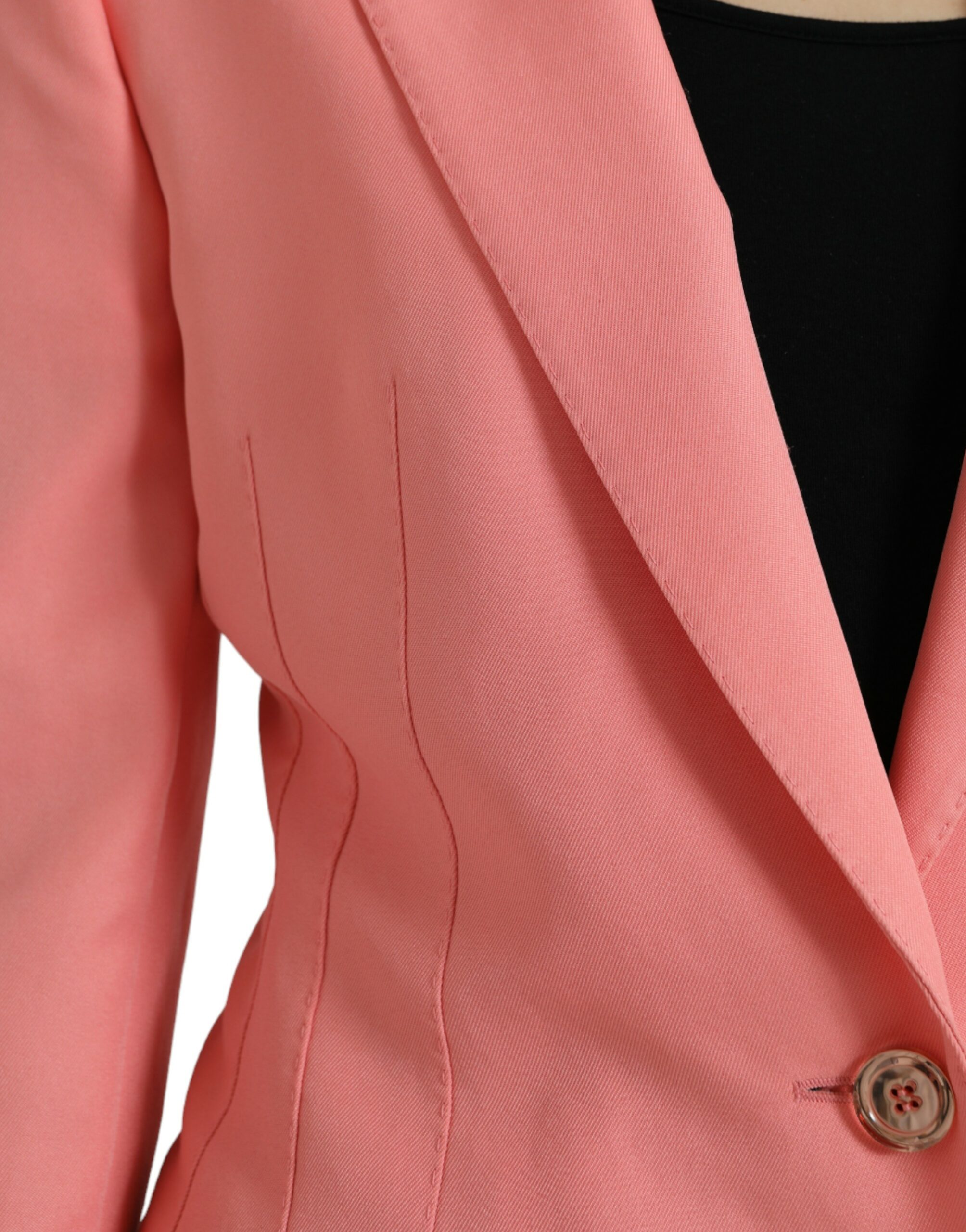 Dolce & Gabbana Pink Polyester Single Breasted Blazer Jacket - Image 5