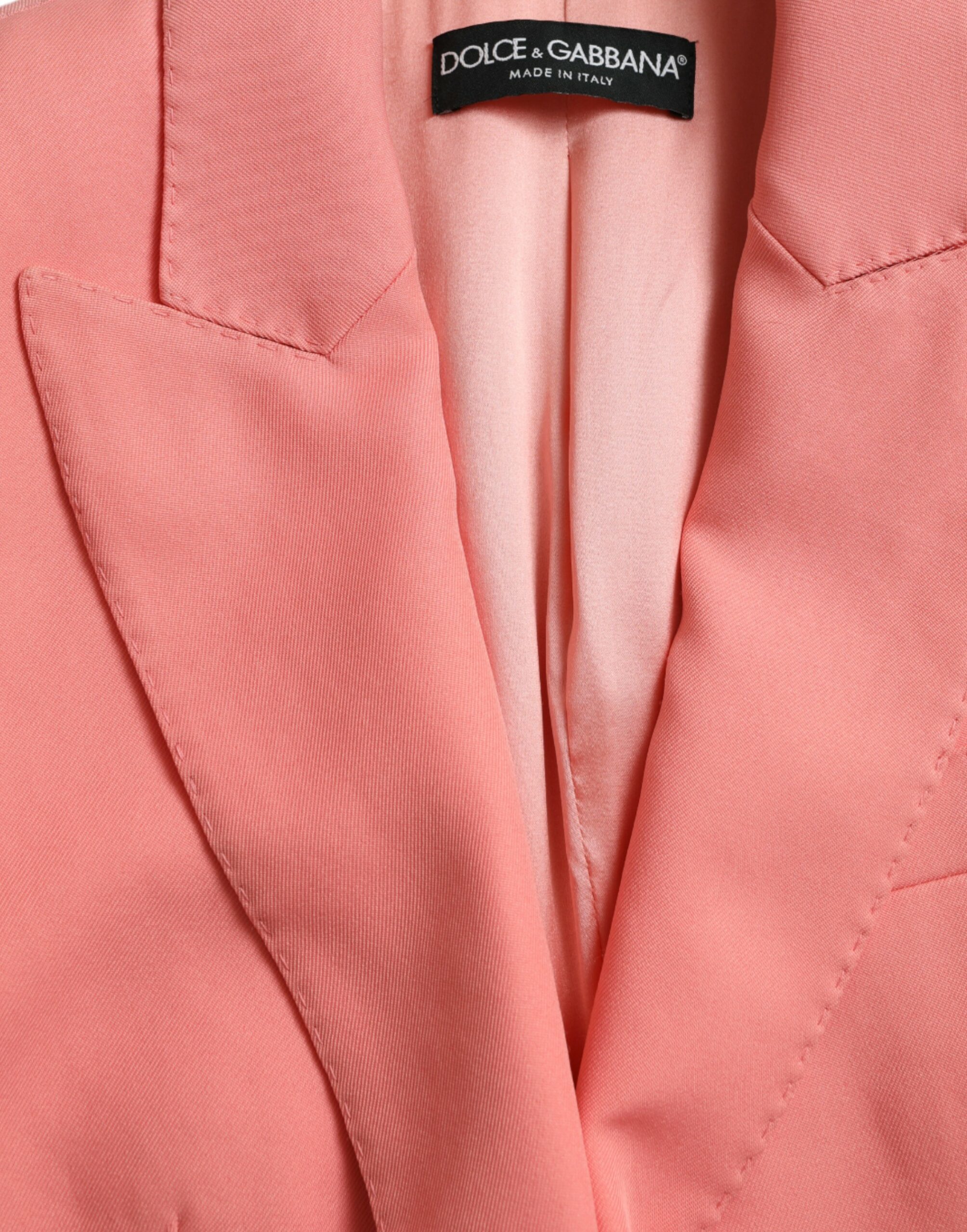 Dolce & Gabbana Pink Polyester Single Breasted Blazer Jacket - Image 6