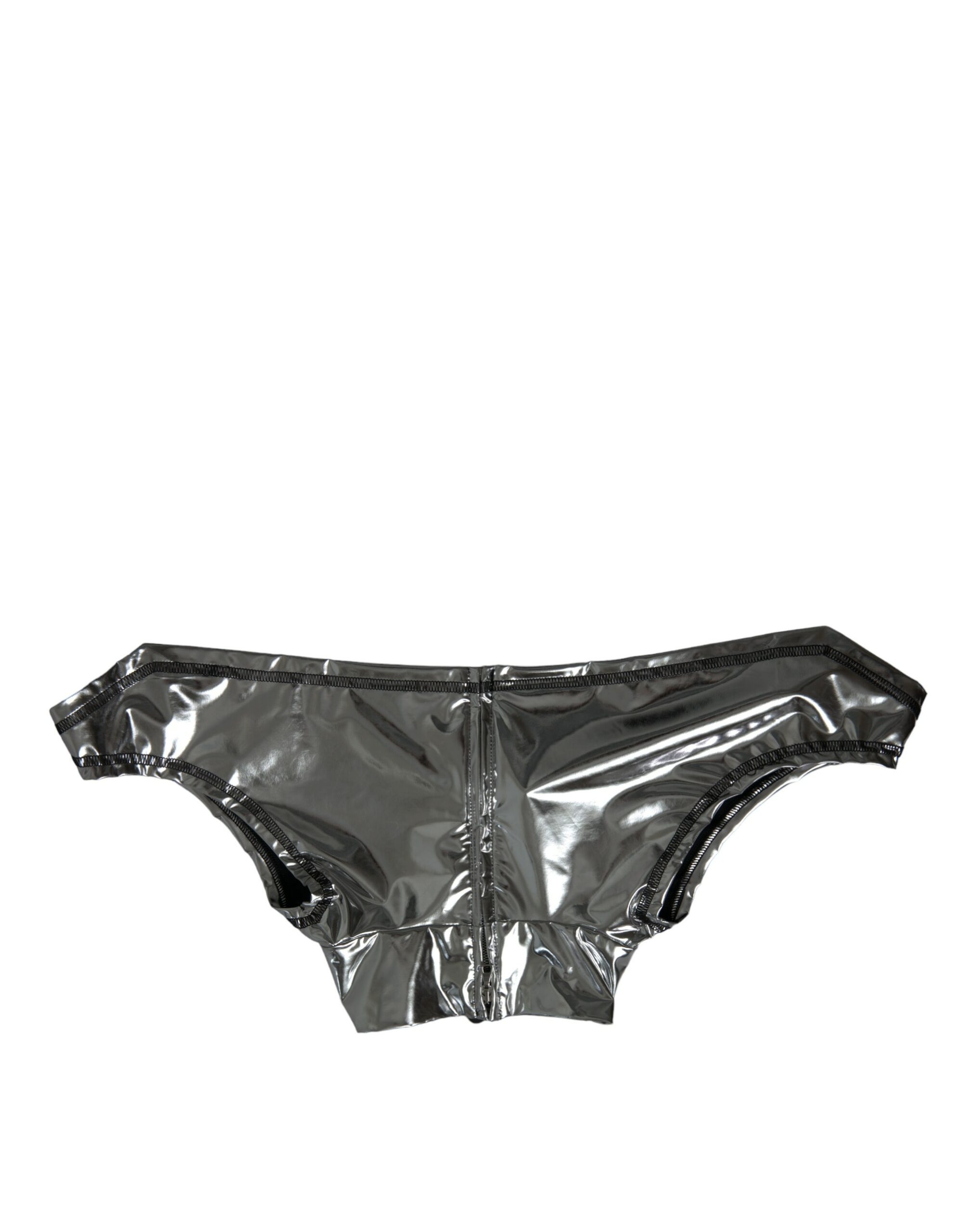 Dolce & Gabbana Silver Polyester Stretch Top - Image 3