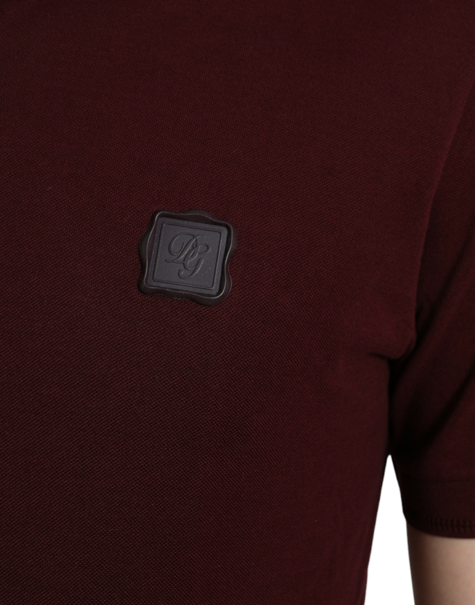 Dolce & Gabbana Maroon Collared Short Sleeves Polo T-shirt - Image 5