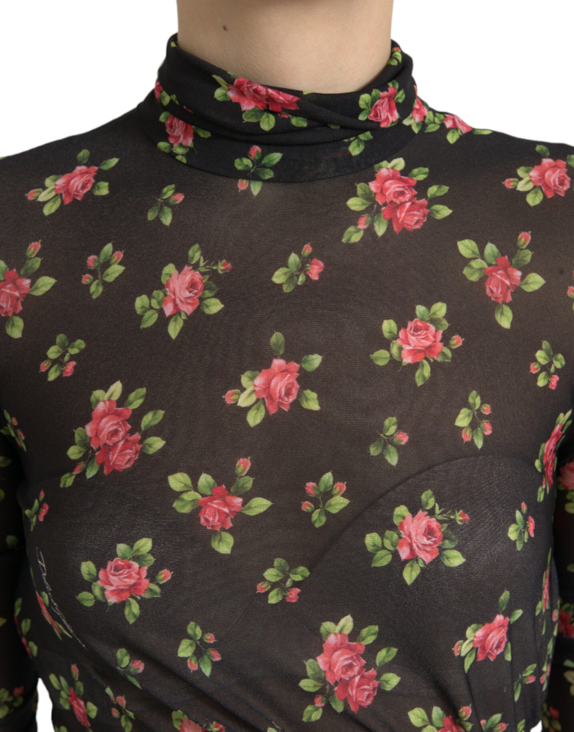 Dolce & Gabbana Black Floral Cut Out Sheath Long Maxi Dress - Image 4