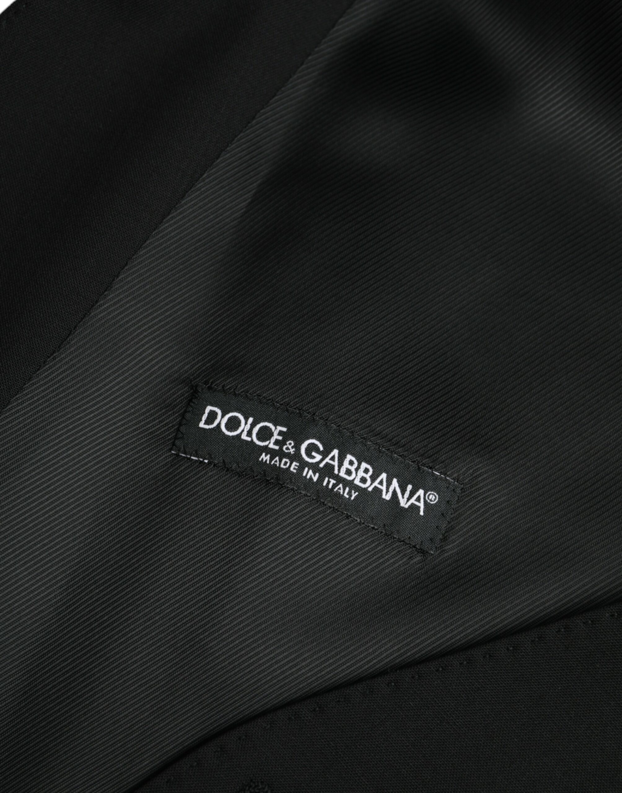 Dolce & Gabbana Black Wool Formal Dress Waistcoat Vest - Image 7