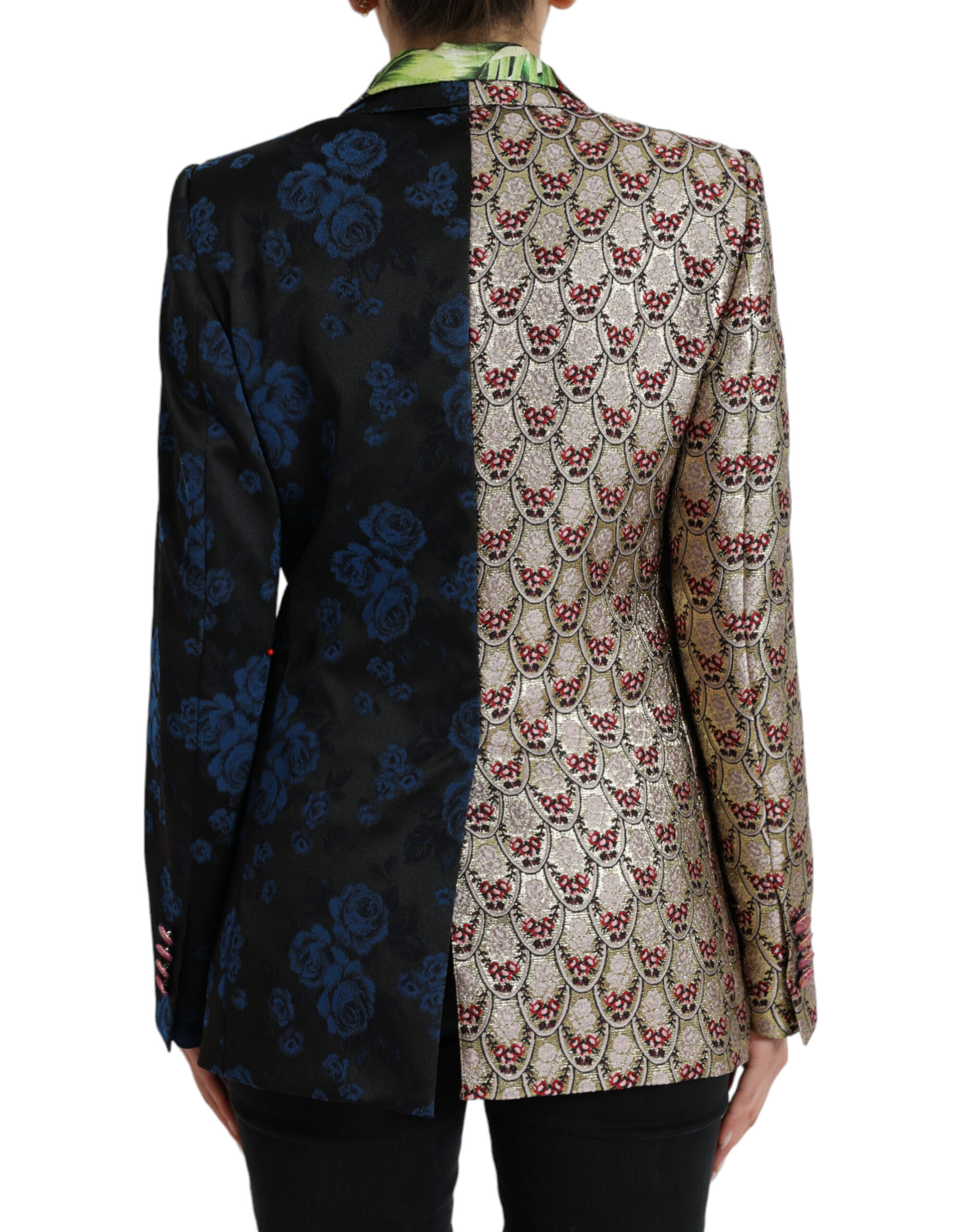 Dolce & Gabbana Multicolor Floral Patchwork Jacquard Jacket - Image 3