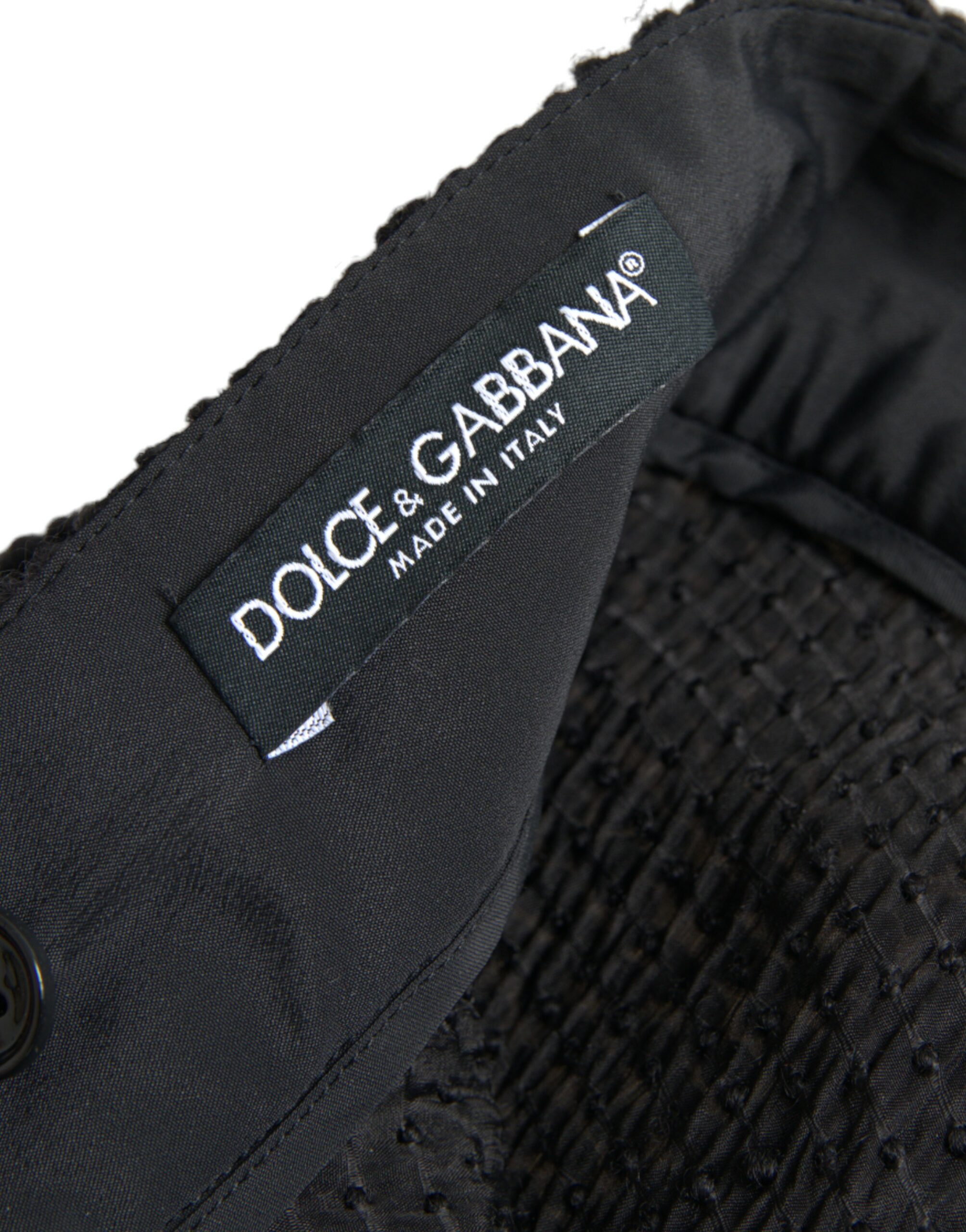 Dolce & Gabbana Black High Waist A-line Knee Length Skirt - Image 6