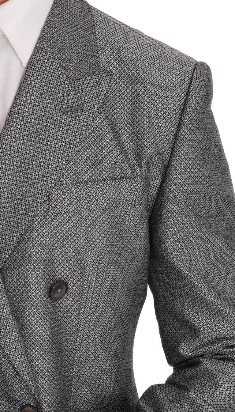 Dolce & Gabbana Black Stretch Crystal Bee Slim Fit Suit - Image 3