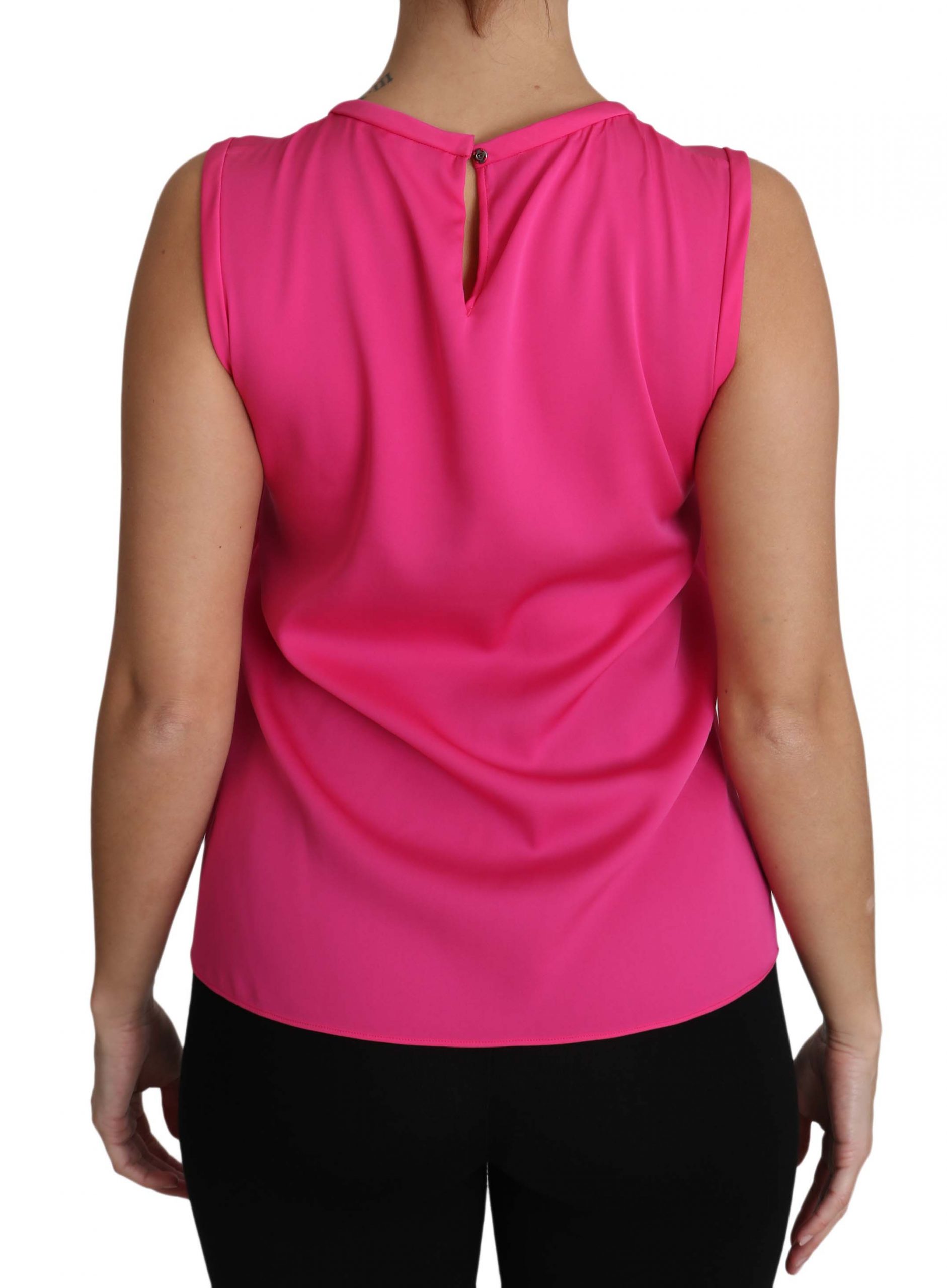 Dolce & Gabbana Pink Family Silk Tank Mama Blouse Top Shirt - Image 6