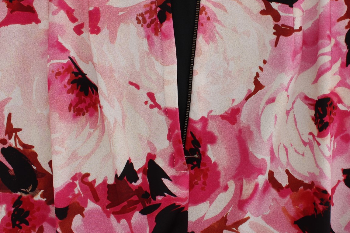 Dolce & Gabbana Pink Floral Print Long Maxi Sheath Dress - Image 6
